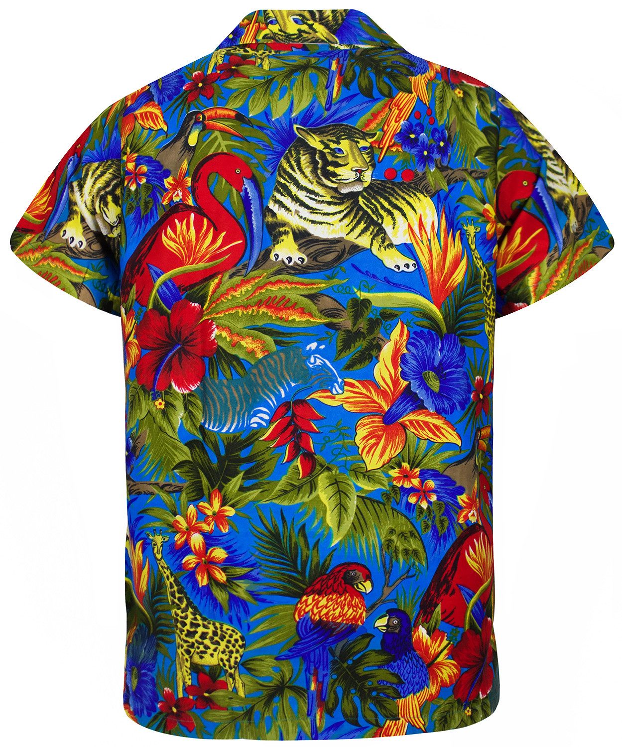 King Kameha Hawaiihemd Jungle Funky Hawaii-Hemd Herren Kurzarm Front-Tasche günstig online kaufen