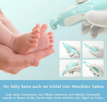 TPFBeauty Babypflege-Set Elektrische Baby Nagelfeile mit Akku Sicherer Baby-Nagelschneider, 1 tlg., Pediküreset Elektrisch für Säuglinge und Kleinkinder - Blau