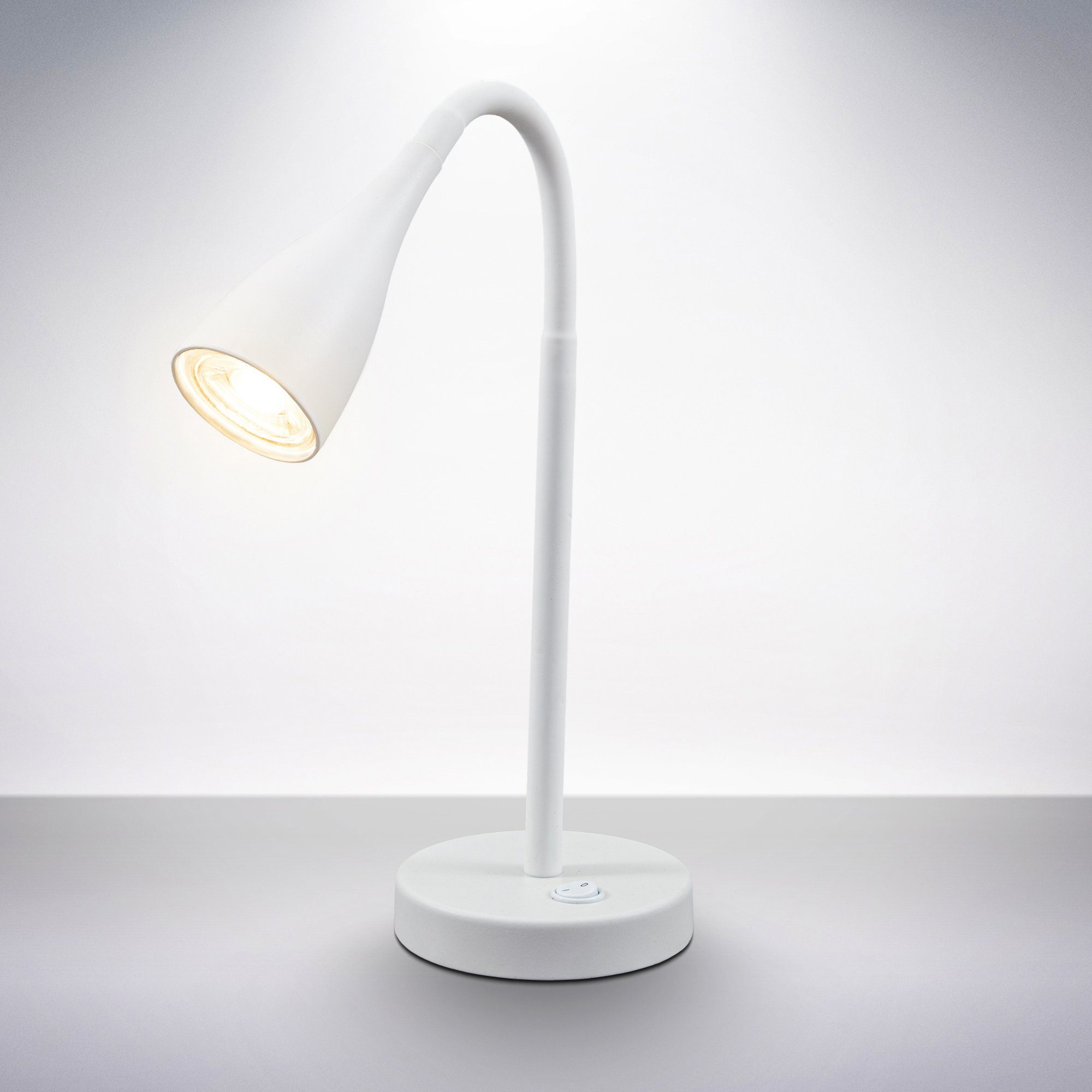 Design Beistell Lese Lampe Arbeits Zimmer Beleuchtung Schreib Tisch Leuchte weiß 