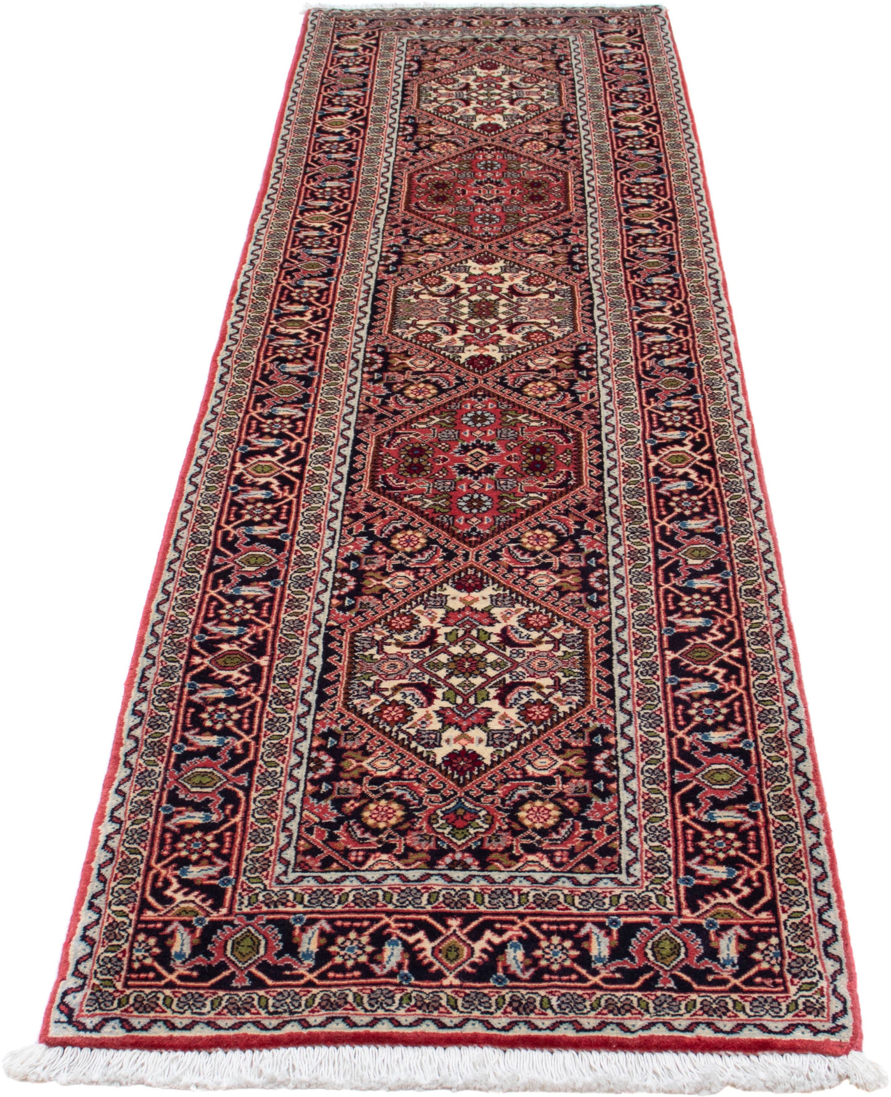 Orientteppich Perser - Bidjar - 257 x 82 cm - hellrot, morgenland, rechteckig, Höhe: 15 mm, Wohnzimmer, Handgeknüpft, Einzelstück mit Zertifikat | Kurzflor-Teppiche