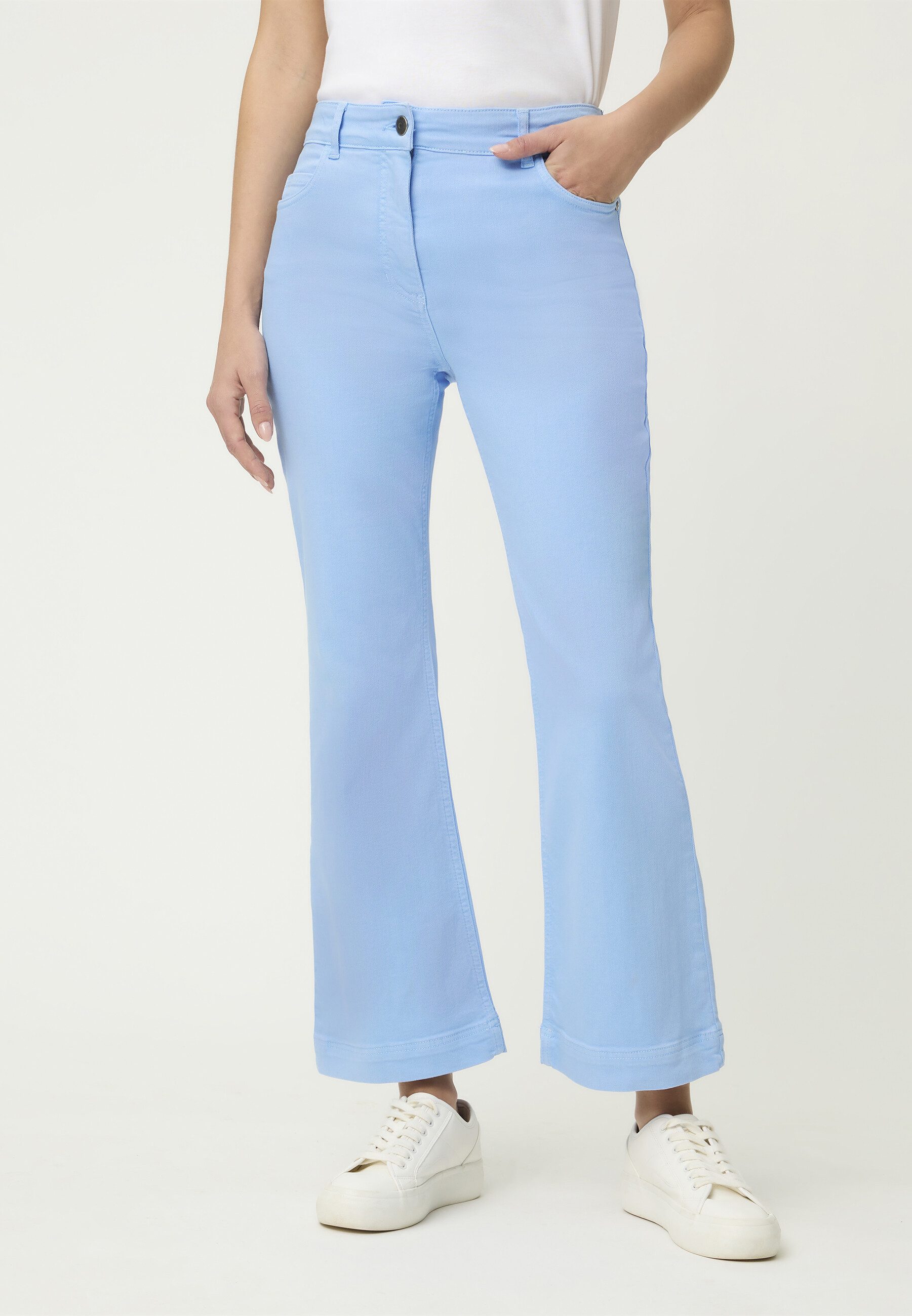 Olsen Stoffhose Hose im Cropped-Style aus Gabardine