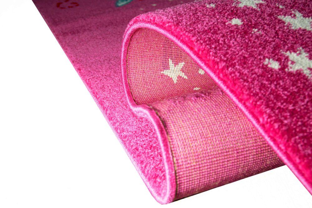 Carpetia Kinderteppich Kinderteppich Kinderzimmer Mädchen Zauberfee Tinkerbell Pink, rund, Höhe: 13 mm