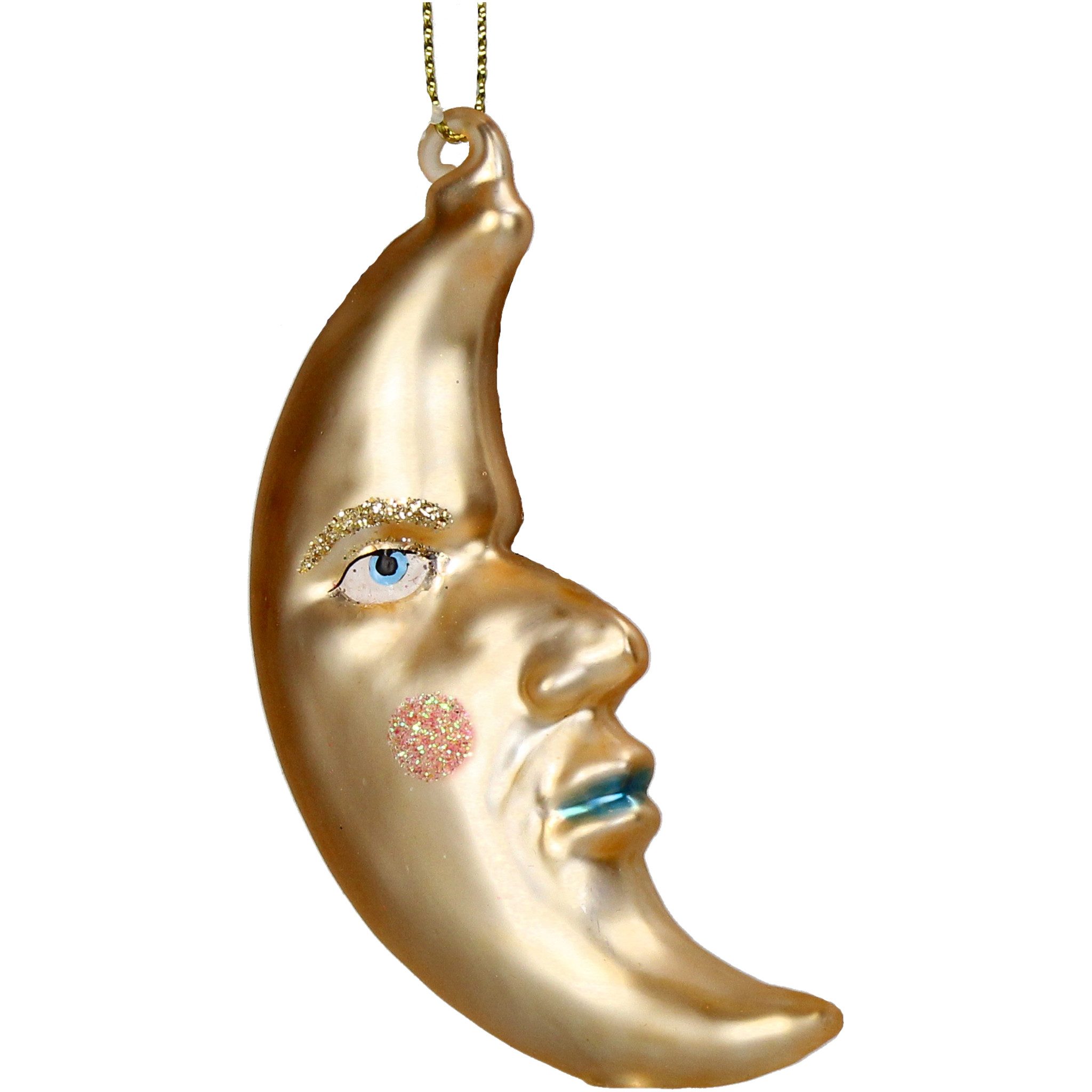 HD Collection Christbaumschmuck, Christbaumschmuck Glas 9,5m Mondfigur Gold günstig online kaufen