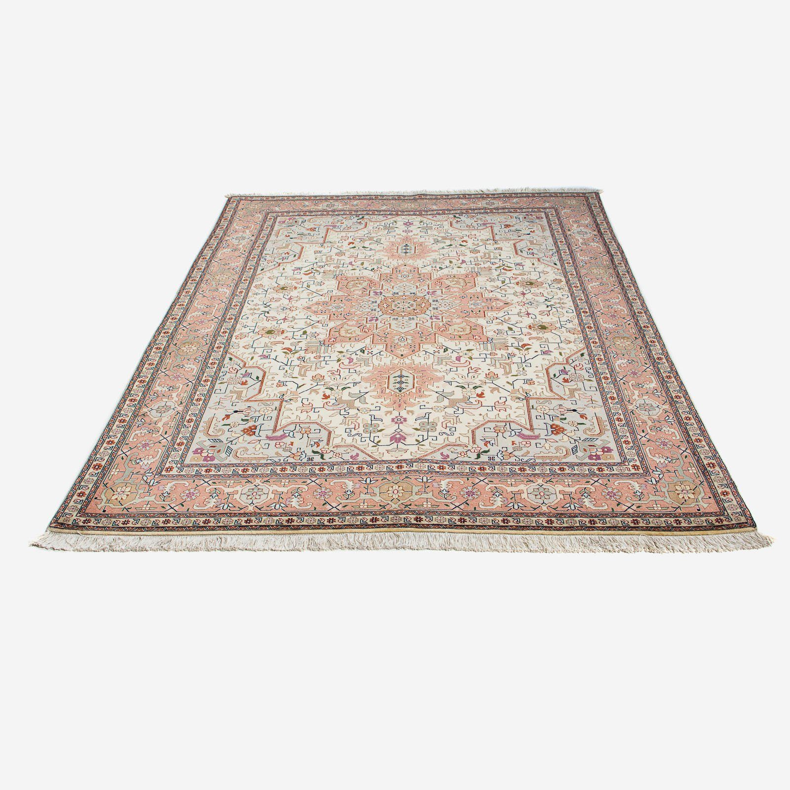 Wollteppich Täbriz - 50 Raj Medaillon 218 x 152 cm, morgenland, rechteckig, Höhe: 9 mm, Unikat mit Zertifikat | Kurzflor-Teppiche