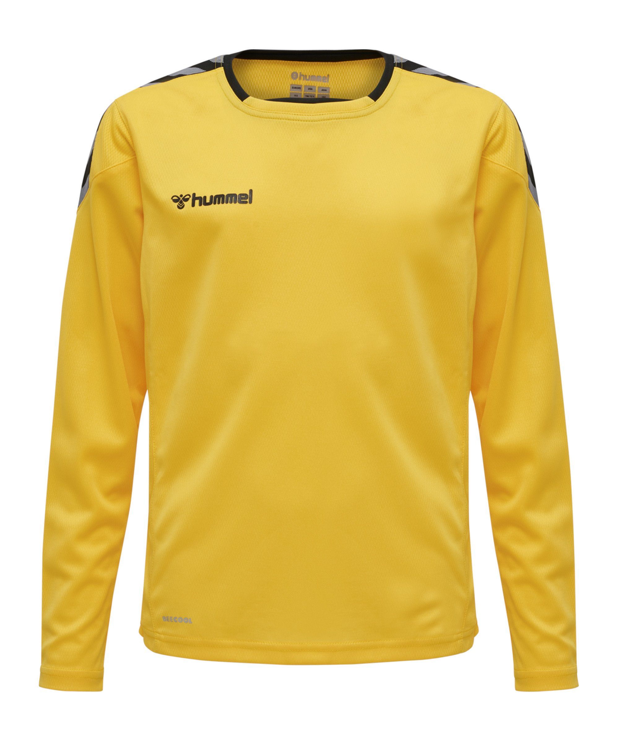 hummel Fußballtrikot hmlAUTHENTIC Poly Trikot langarm Kids gelbschwarz | Trikots