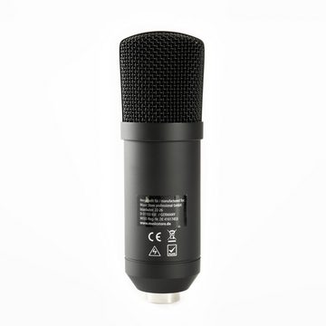 Fame Audio Mikrofon (Podcast Starter Set aus Kondensatormikrofon, Spinne, Mikrofonarm, XLR Kabel, Windschutz und Poppschutz, ideal für Podcast und Streaming), Podcast Starter Set, Kondensatormikrofon, Podcast Equipment
