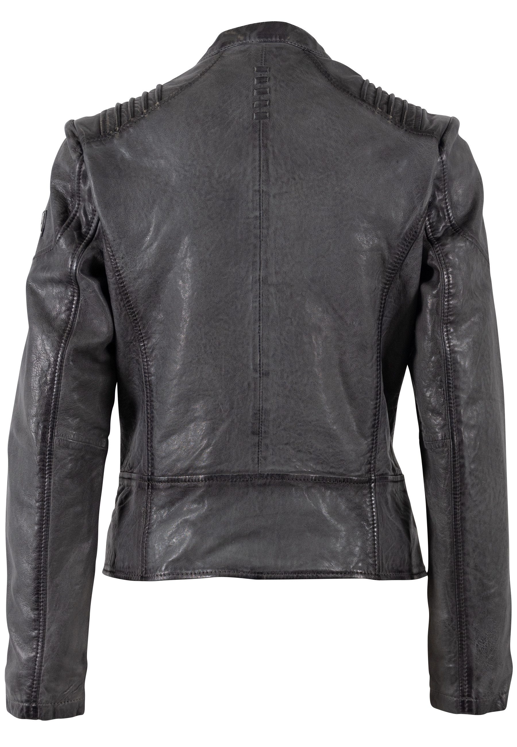 Mauritius Lederjacke MWGionna mit Bikerkragen – Bild 3 von 3