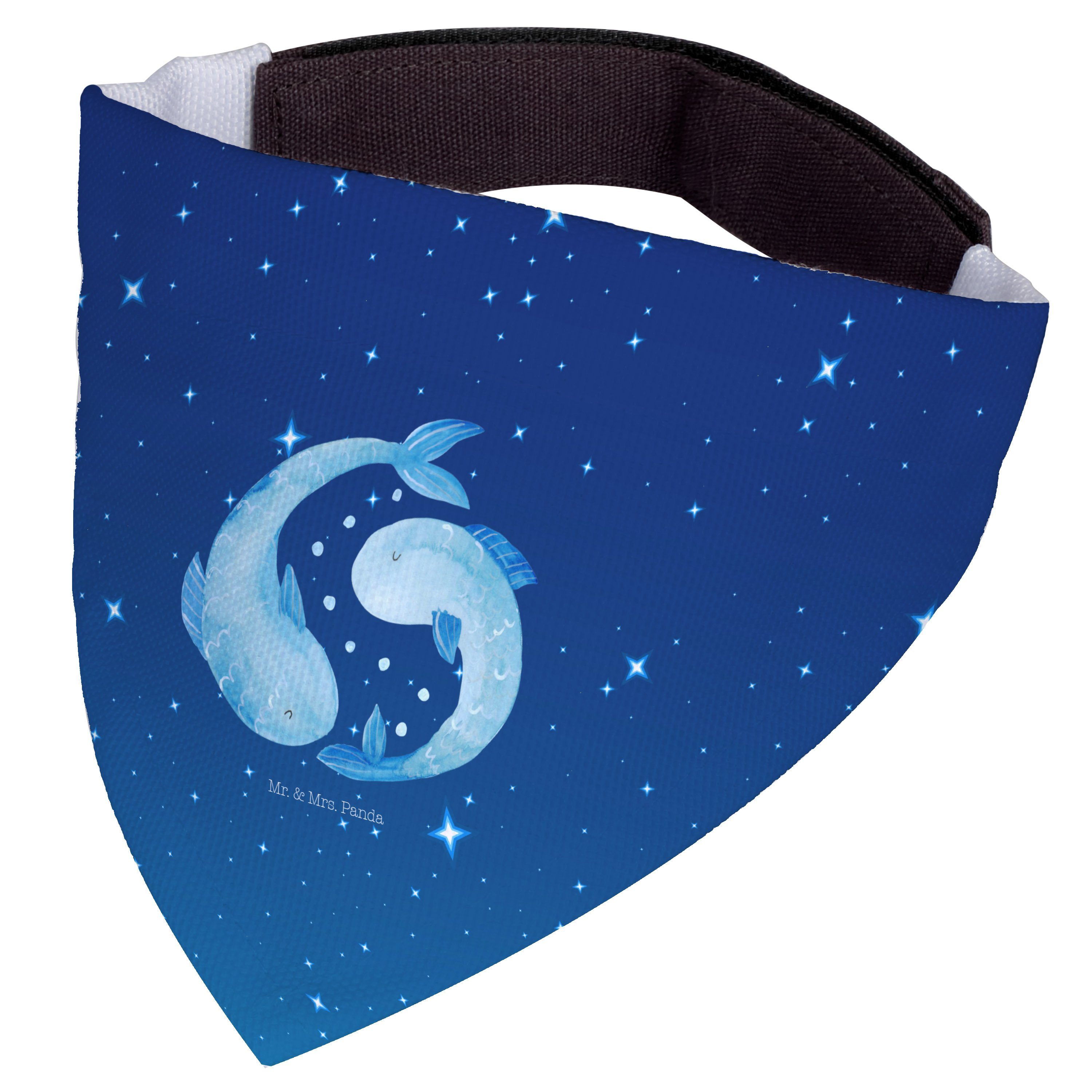 Thumbnail - Mr. & Mrs. Panda Hundefliege Sternzeichen Fische - Sternenhimmel Blau - Geschenk, kleine Hunde, Ha, Polyester, Verschied...