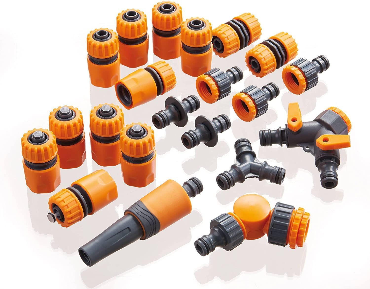 Westfalia Werkzeug Schlauchkupplung SmartWorks Schlauchverbindungs Set Bewässerung Schlauch Hahn, (27-tlg)