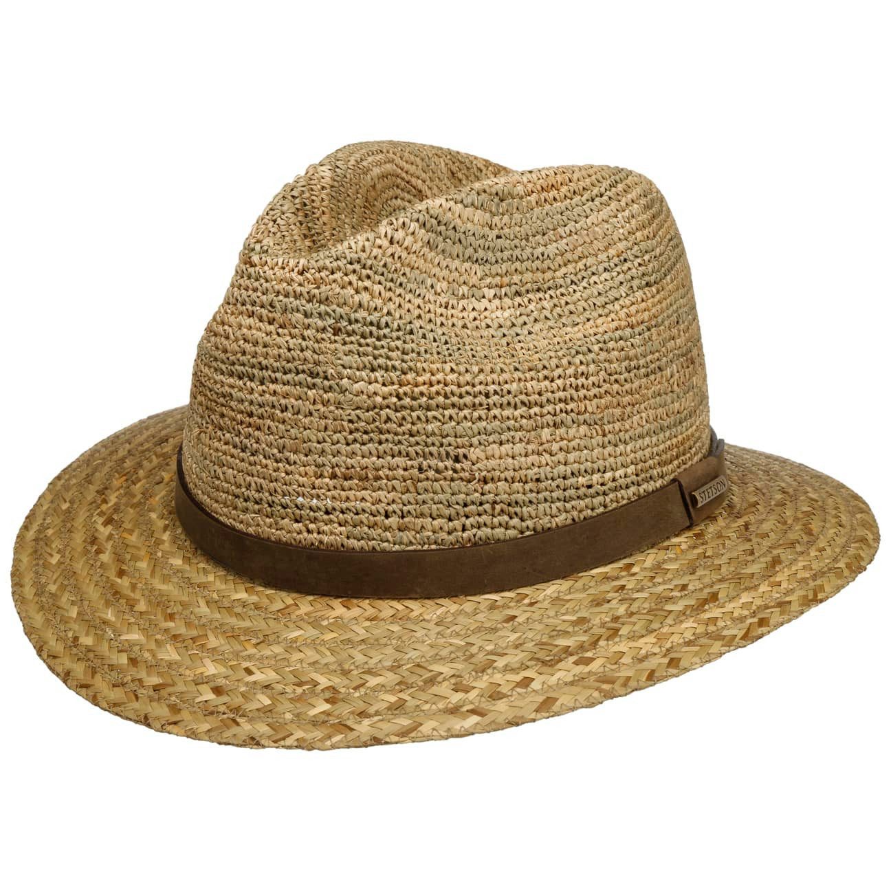 Stetson Sonnenhut (1-St) Strohhut mit Lederband