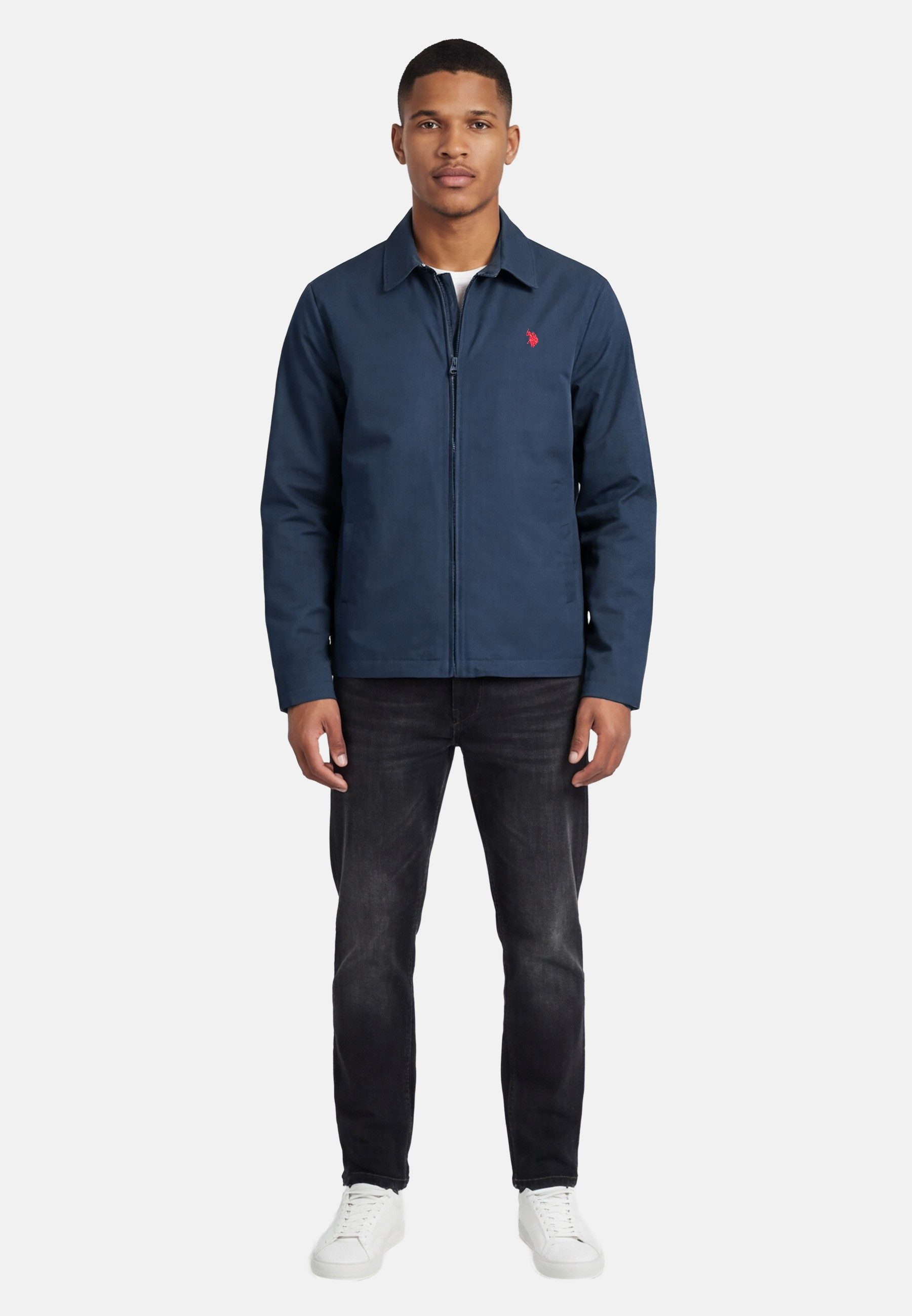 U.S. Polo Assn. Hemdjacke USMaverrick - Herren Übergangsjacke leicht – Freizeitjacke mit Stretch Leichte Jacke mit Reißverschluss und Seitentaschen