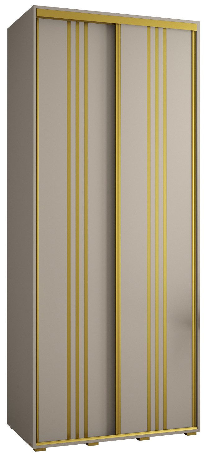 ABIKS MÖBEL Schwebetürenschrank Dakota 6 Schlafzimmerschrank mit Kleiderstange und Regalen