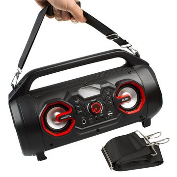 Audiocore AC875 Bluetooth-Lautsprecher (30 W, Mikrofon-Aufnahme, USB, AUX, MicroSD, FM-Radio)
