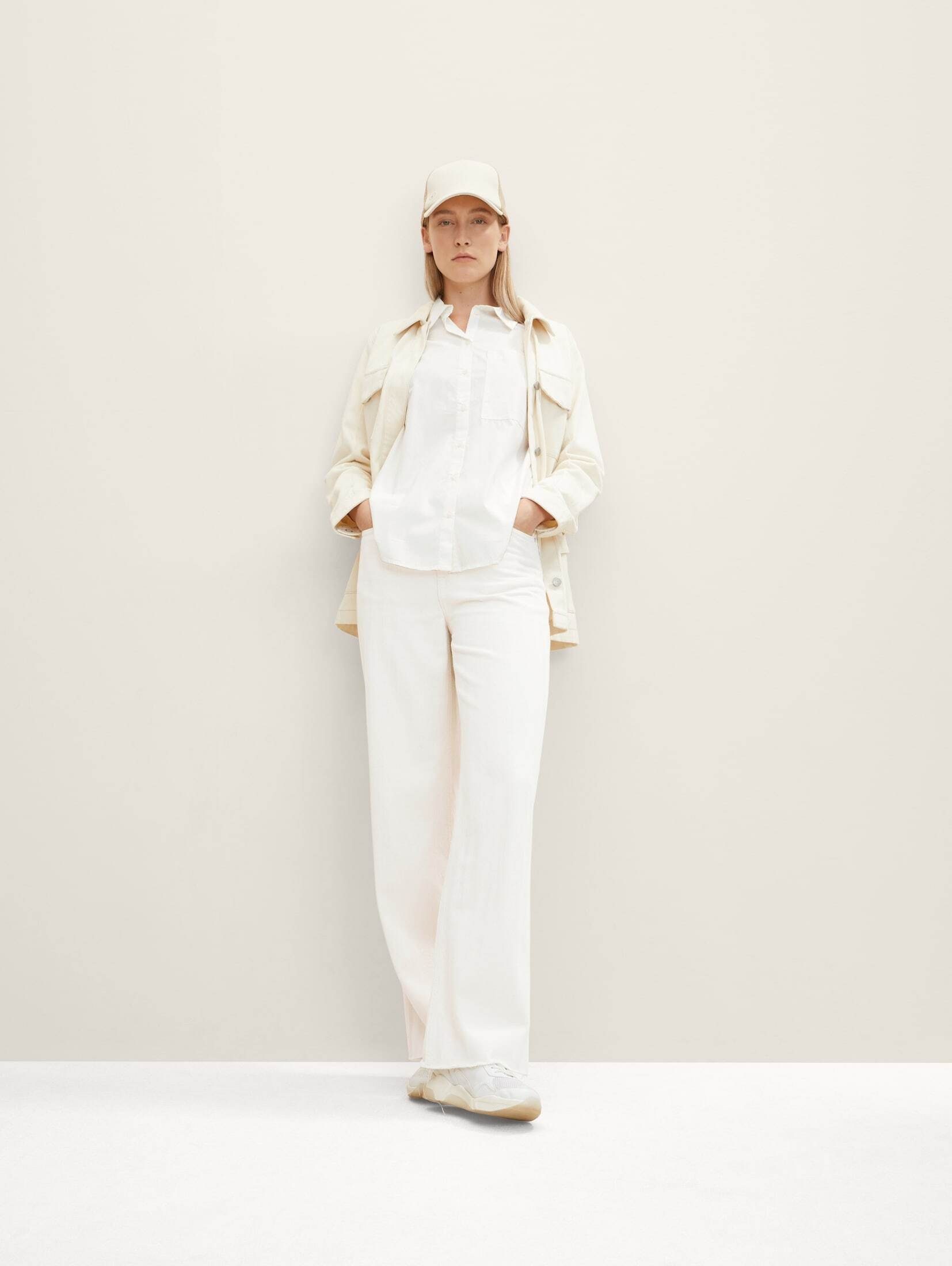 TOM TAILOR Langarmbluse Blusen & Shirts Loose Fit Bluse mit Brusttasche