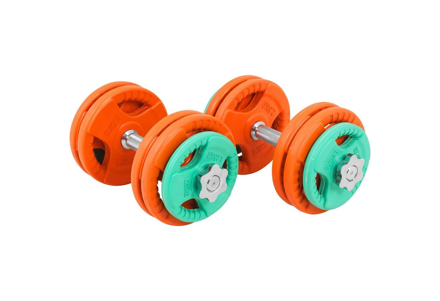 GORILLA SPORTS Kurzhantel Kurzhantelset Gummi Gripper 30 kg