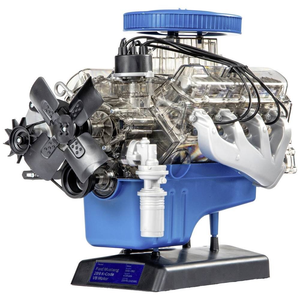 Franzis Modellbausatz Verlag Ford-Mustang-Motormodell Typ 289 K-code-V8 67501, Ausführung in deutscher Sprache