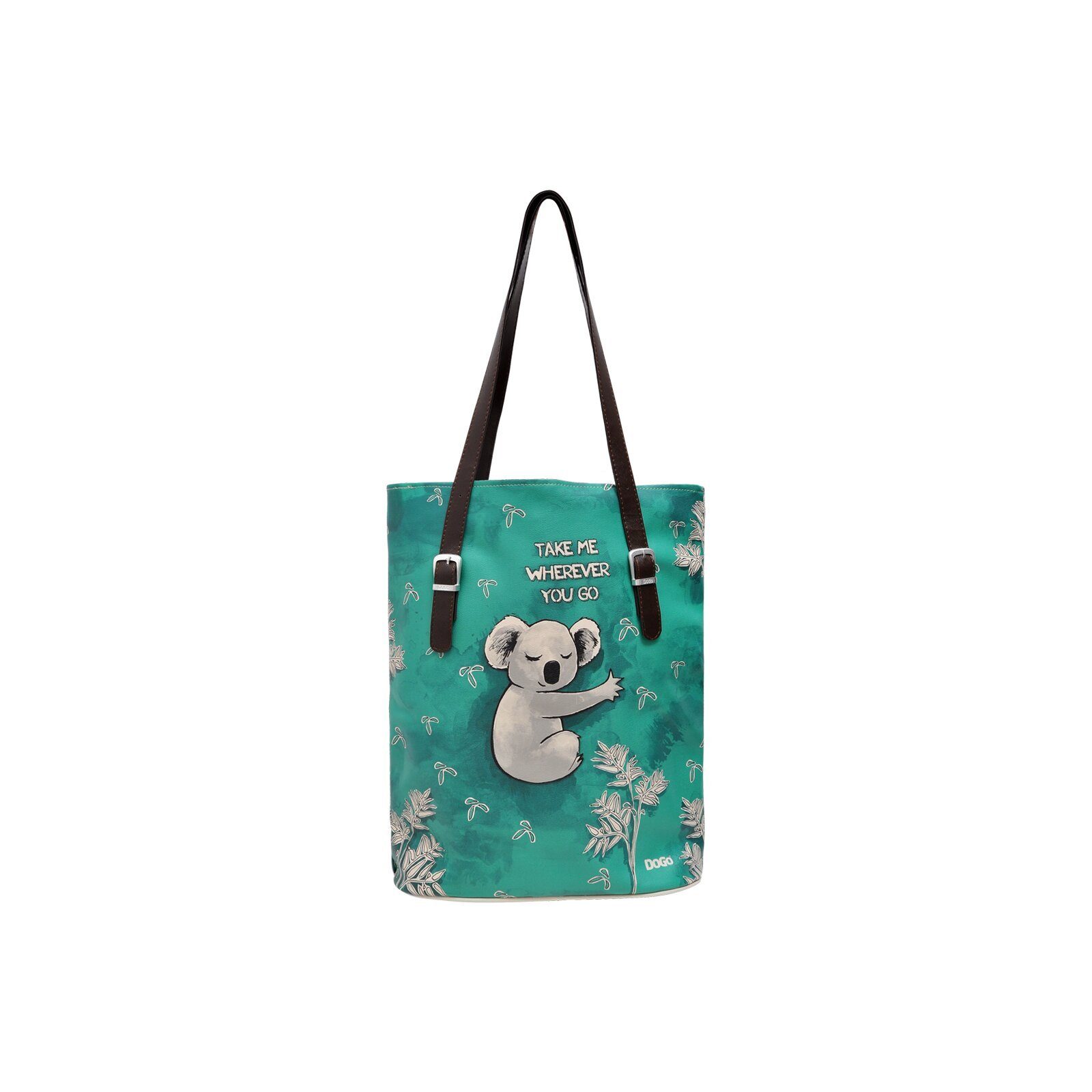 DOGO Umhängetasche Tall Bag Damen Schultertasche Koala Hug Damen Schultertasche, Handgefertigt