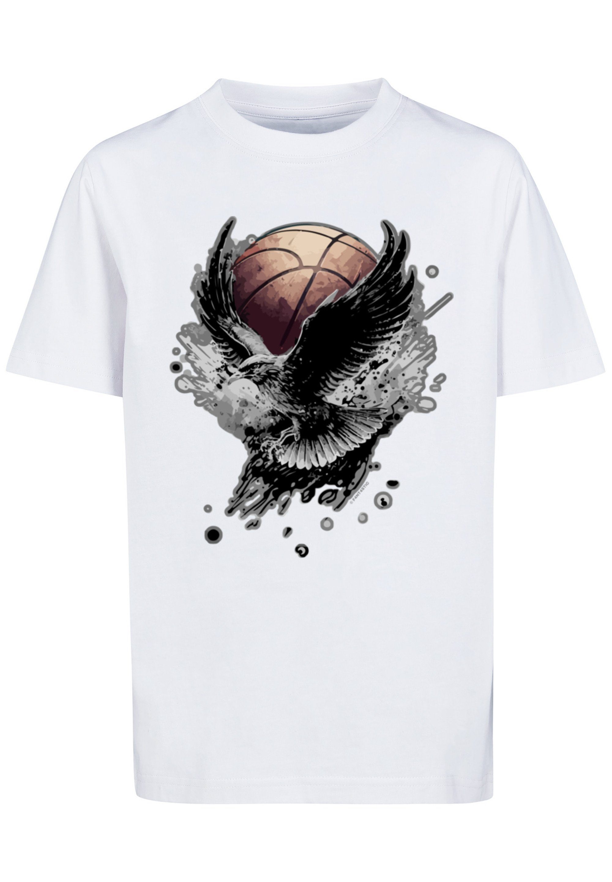 Basketball Print Adler F4NT4STIC T-Shirt weiß