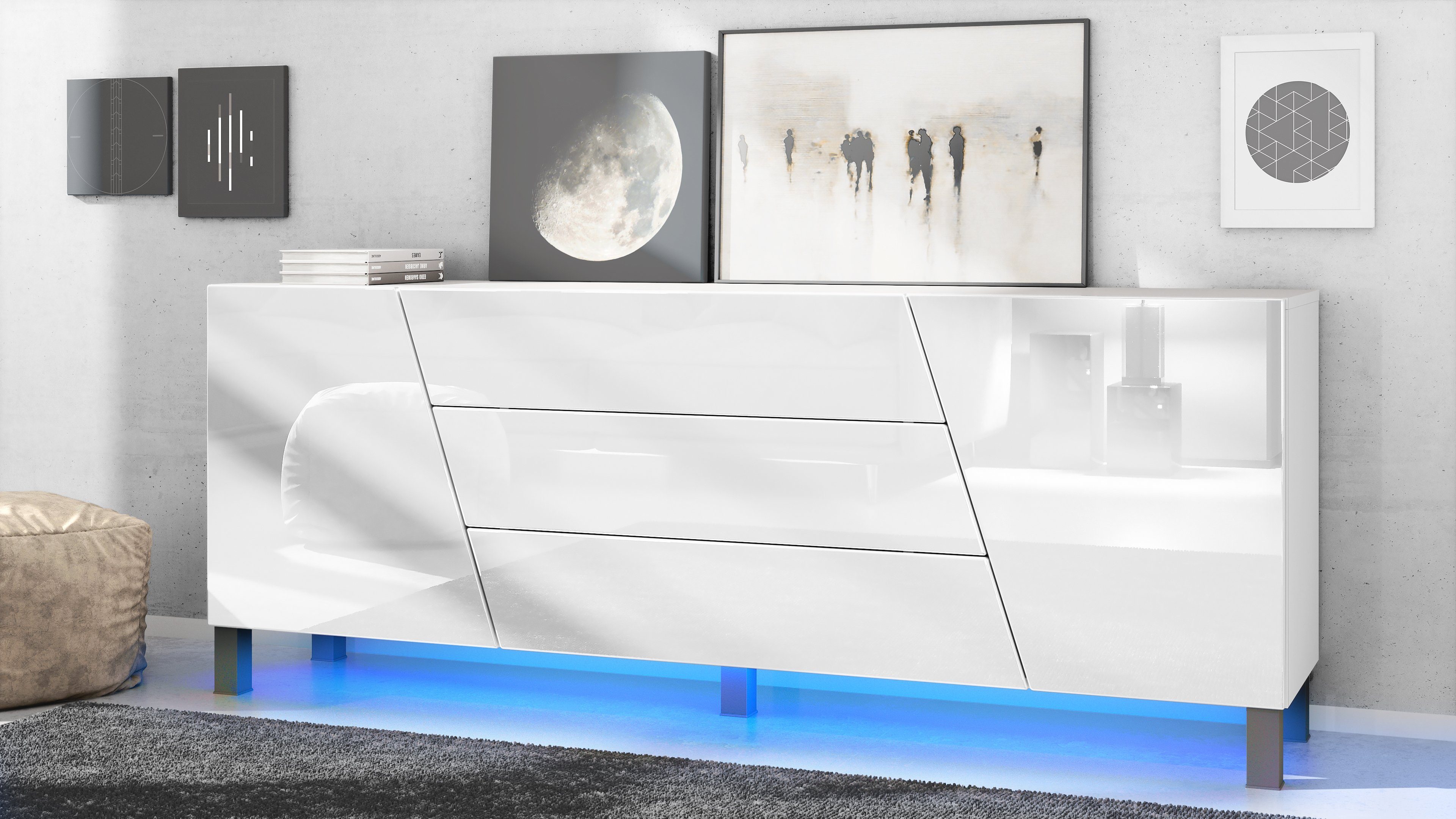 Vladon Sideboard Houston (Kommode, mit 2 günstig online kaufen