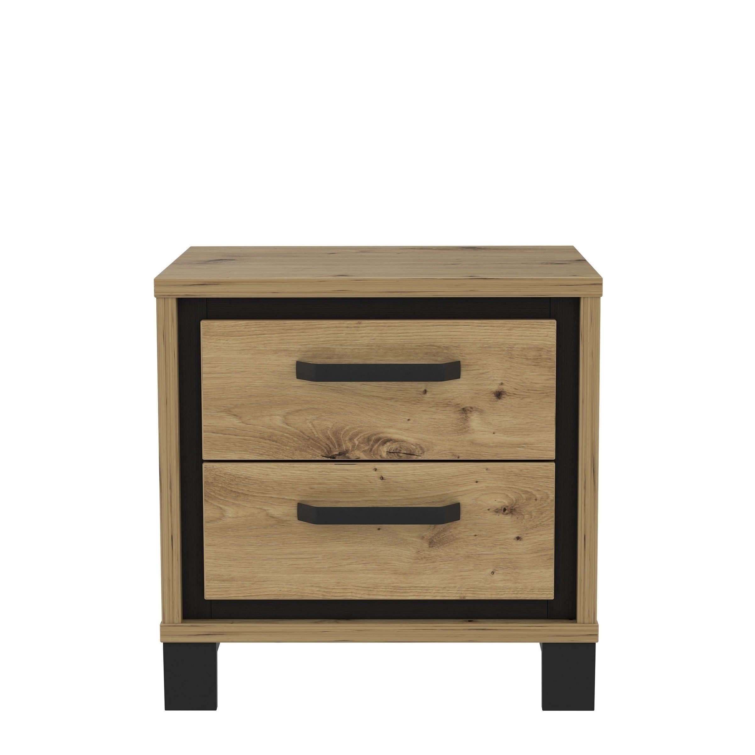 freiraum Nachtkommode TRONDHEIM, in Artisan Eiche / Schwarz Eiche