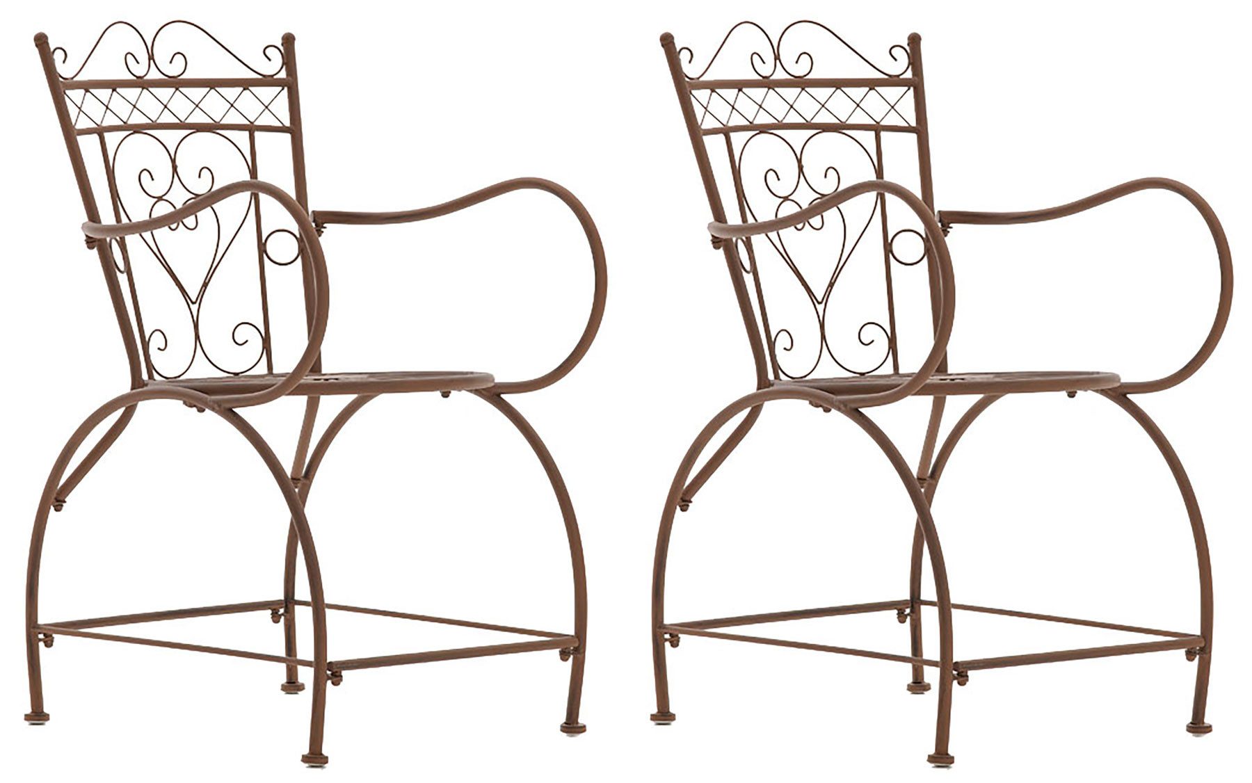 CLP Gartenstuhl Sheela (2er Set, 2 St), handgefertigt, mit Armlehnen