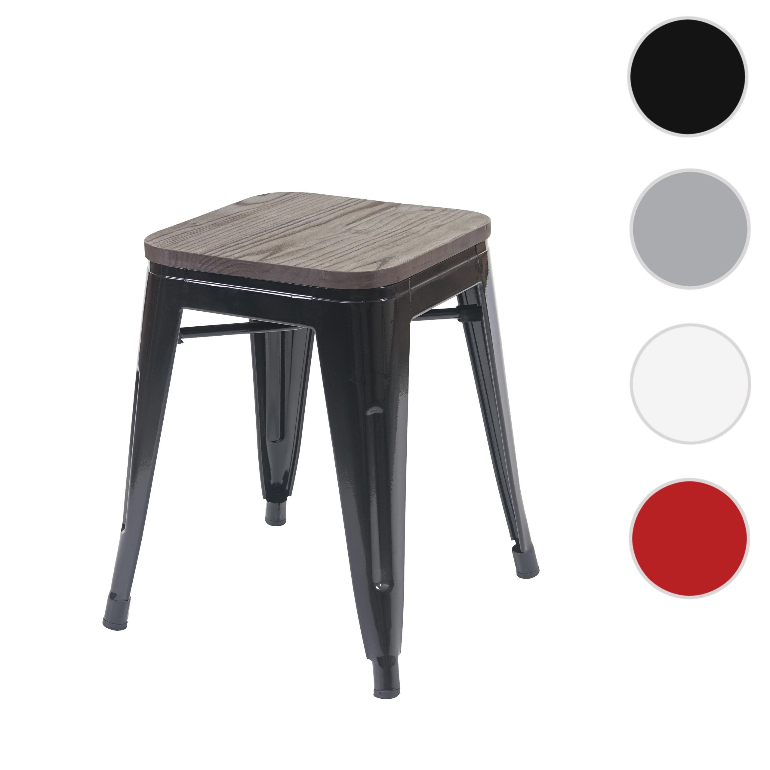 MCW Sitzhocker MCW-A73-GS, Stapelbar, bodenschonende Gummifüße, Querstreben für mehr Stabilität