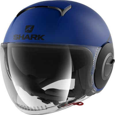 Shark Motorradhelm Shark Nano Street Neon schwarz-blau matt Motorradhelm Visier sonnenble