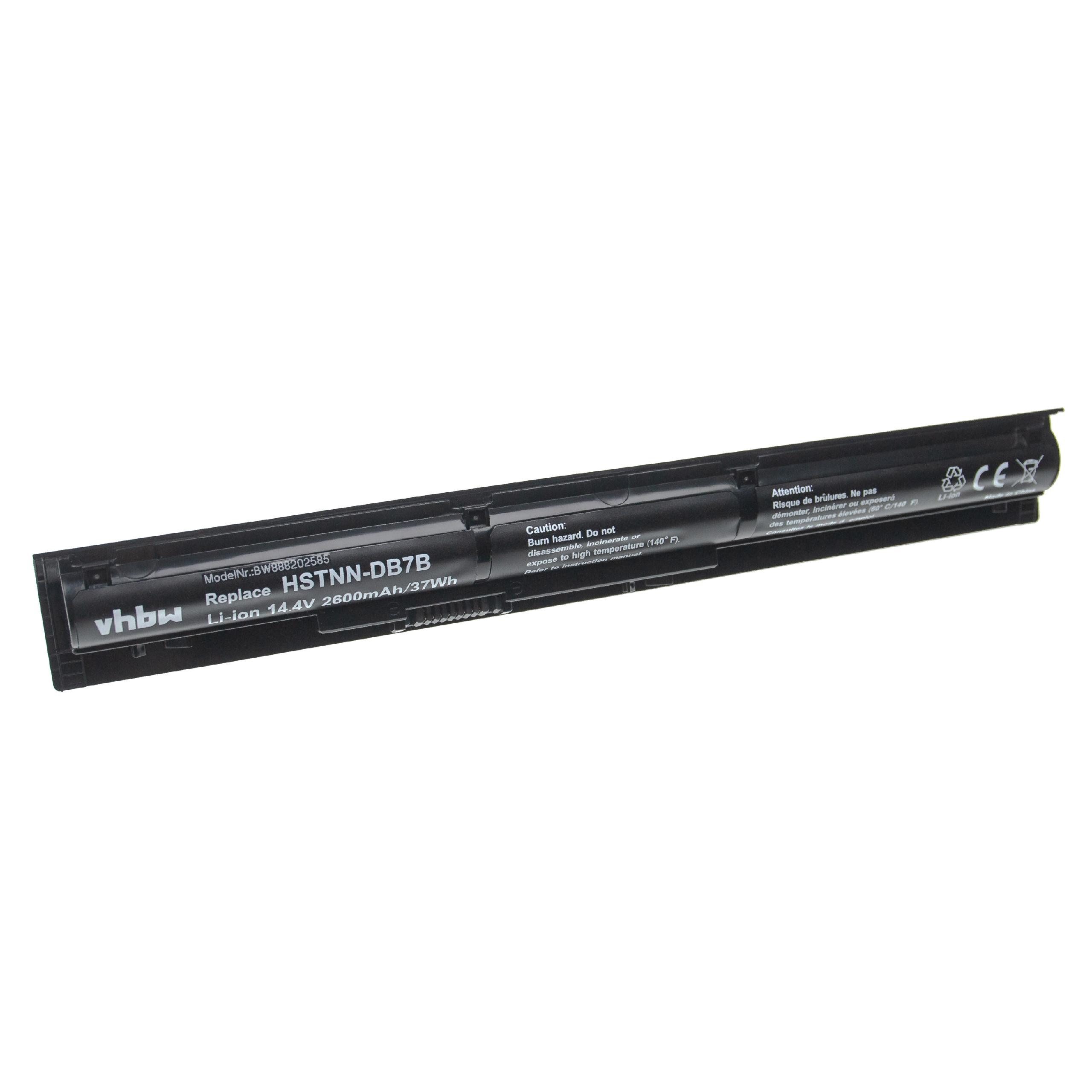 vhbw Laptop-Akku passend für Kompatibel 14,4V, ProBook 450 (2600mAh, HP mAh (V6D98AV), (V6D97AV), 450 Li-Ion) 450 mit G3 (V6D99AV) 2600 G3 G3