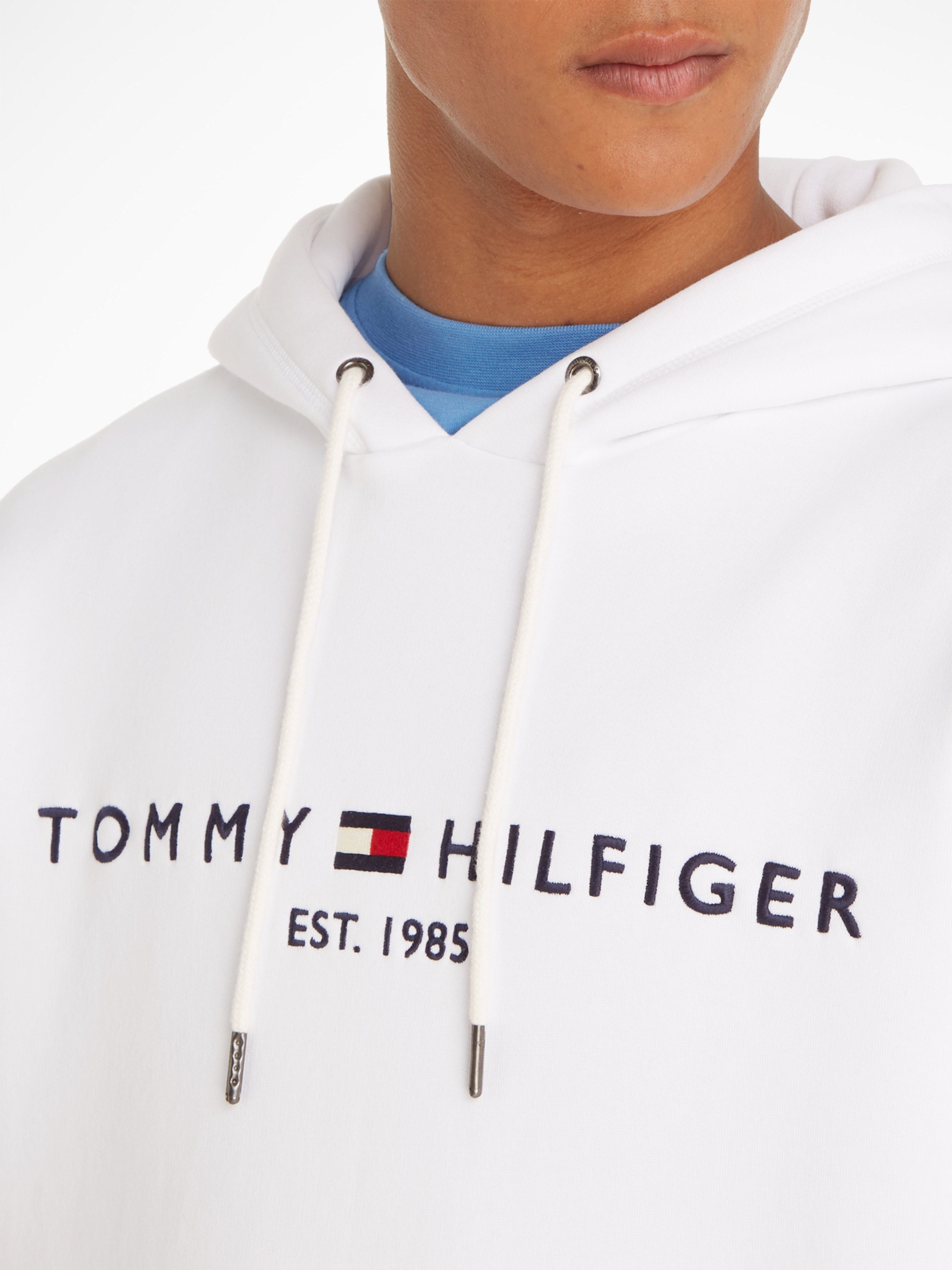 Tommy Hilfiger Kapuzensweatshirt TOMMY LOGO unifarben, casual, regular fit, Baumwollmix, Kapuze