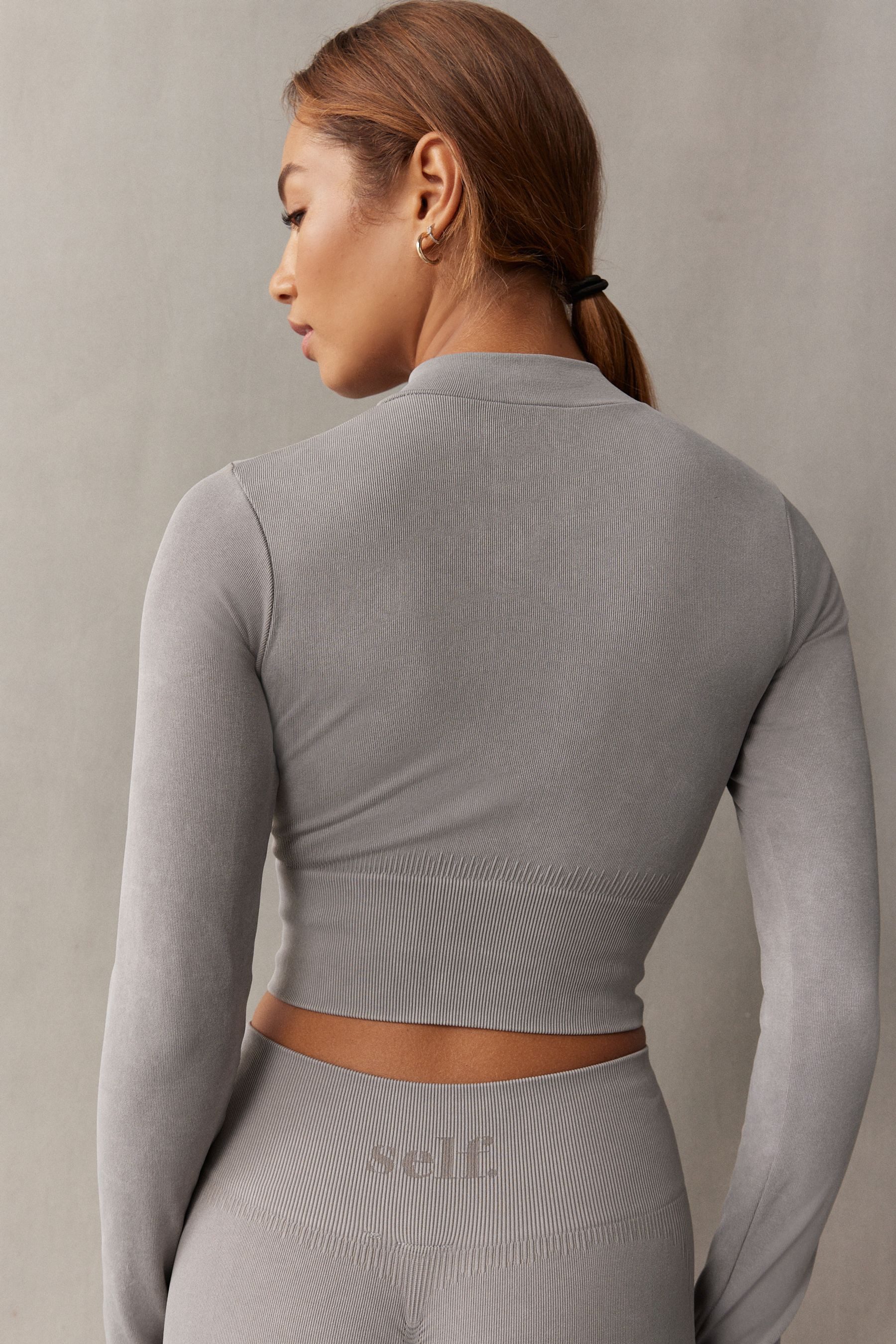 self Langarmshirt Self. Nahtloses Bustier-Top mit Reißverschluss (1-tlg) günstig online kaufen