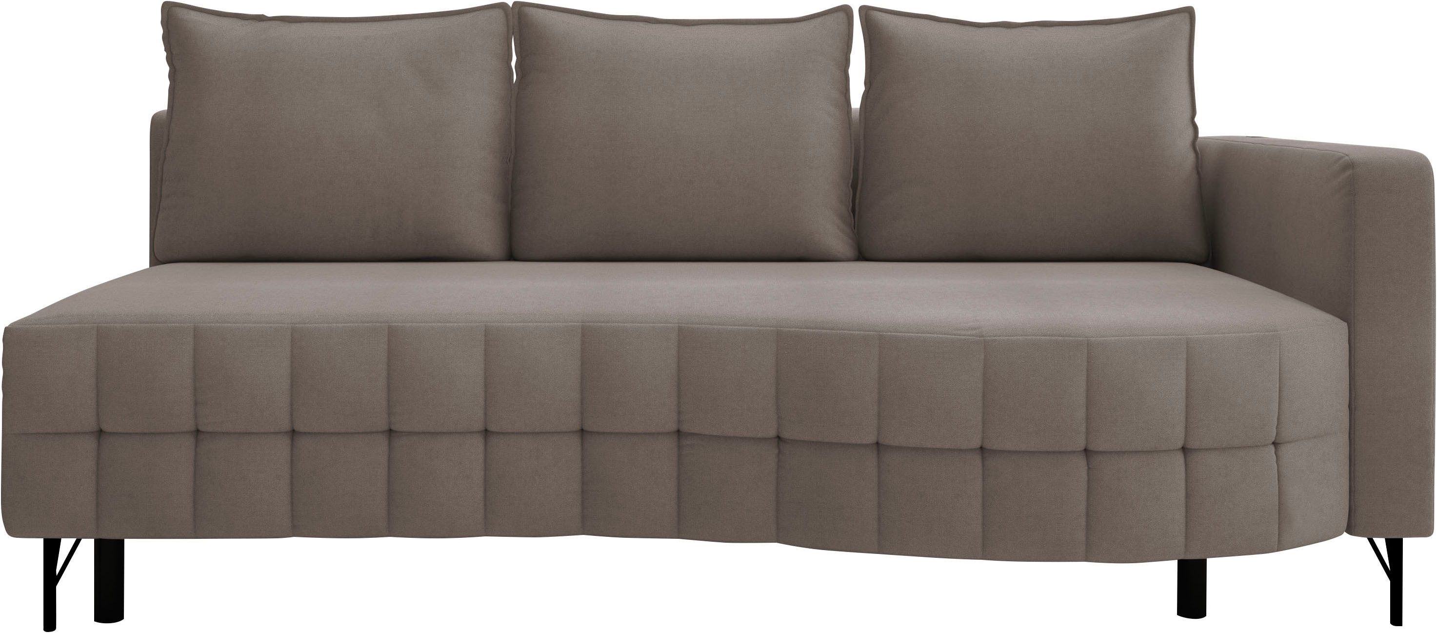 exxpo - sofa fashion Loungesofa T wiggy Schlafsofa mit Bettfunktion und Bettkasten, komfortabler Federkern, super Sitzkomfort, elegante Formensprache