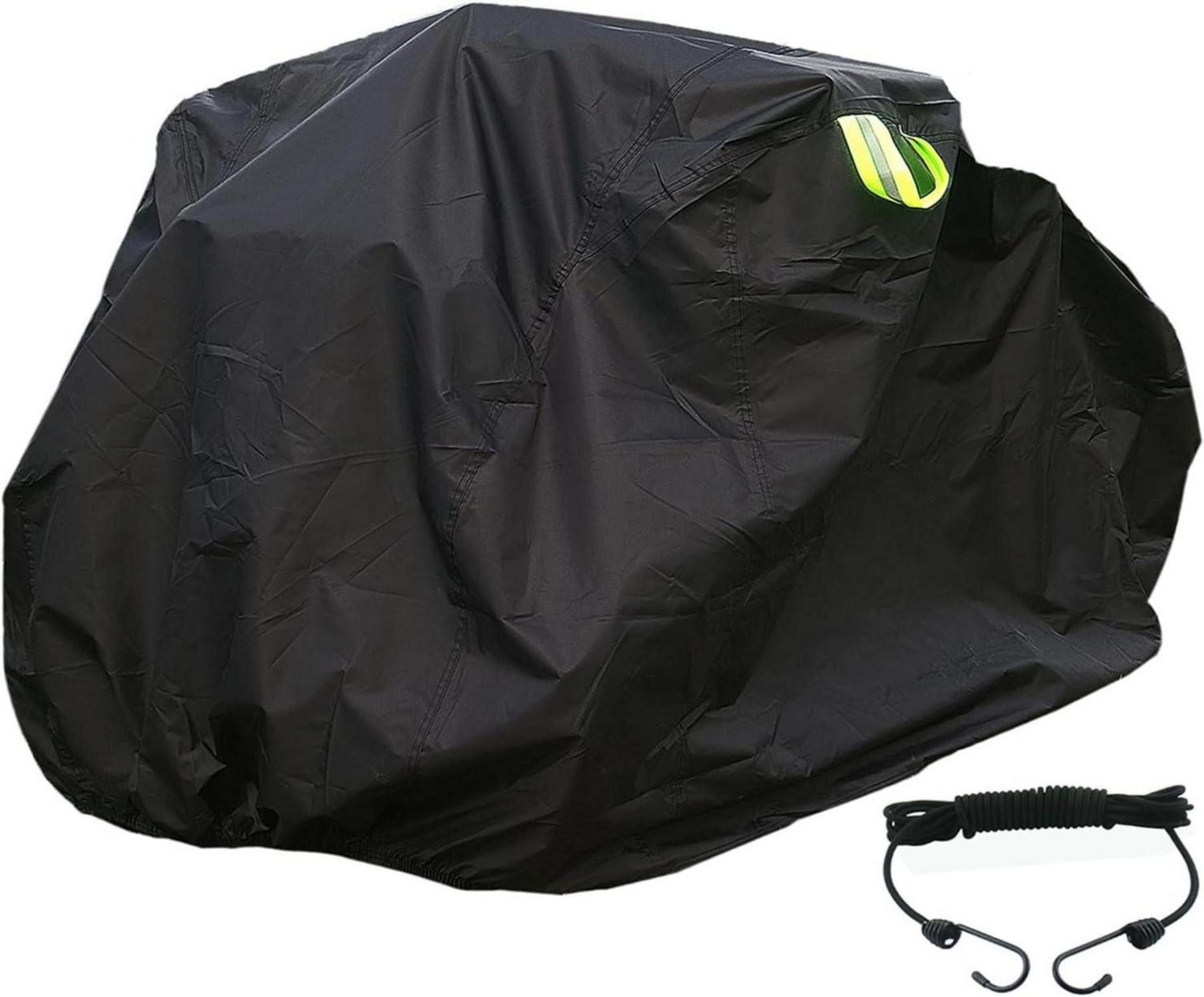 Fahrradschutzhülle Große Fahrradabdeckung Wasserdicht Schwarz 210D-Oxford für 2-3