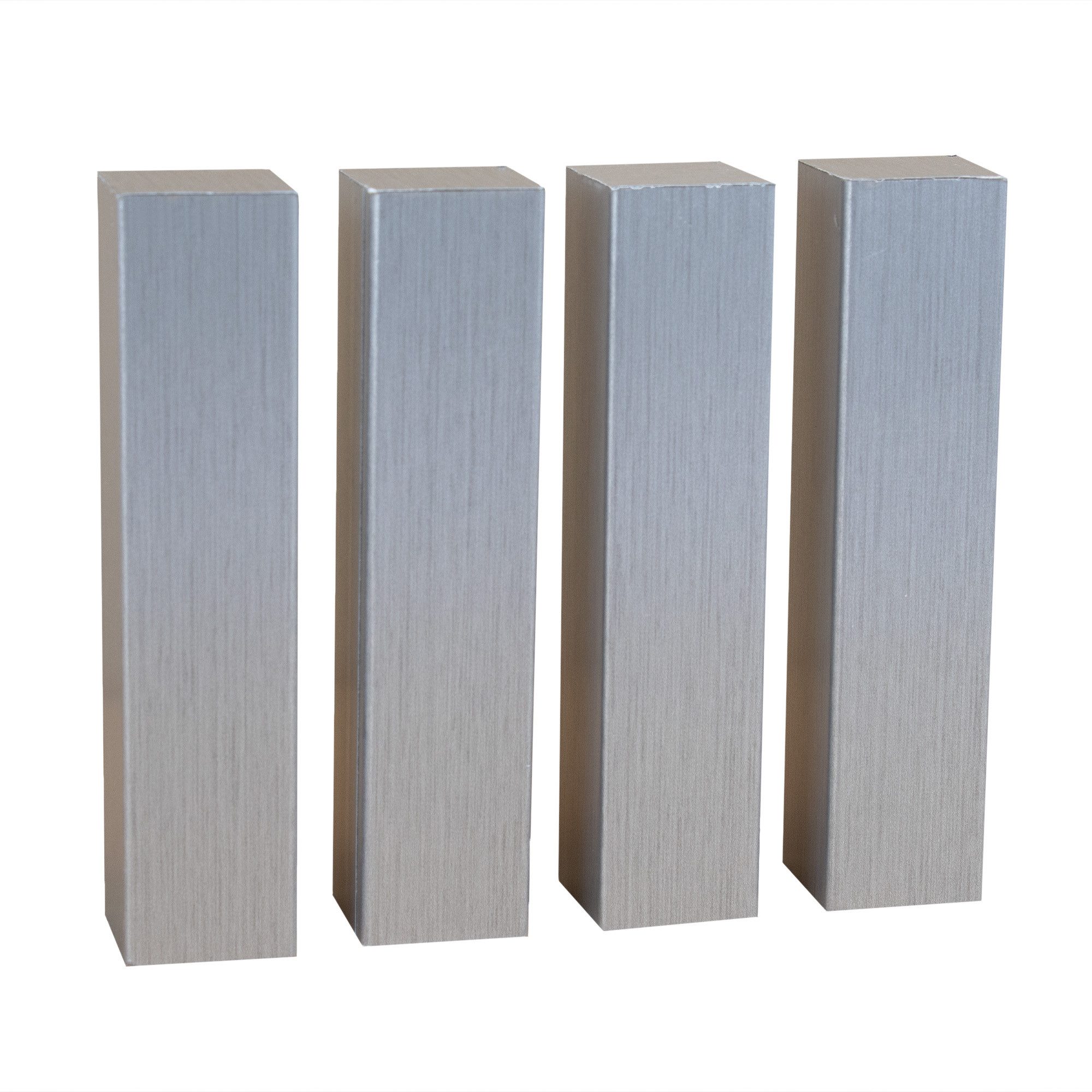 PROVISTON Sockelleisten-Zwischenstücke 22 x 98 mm Universalholzecken 4er Set MDF folie Edelstahl by PROVISTON