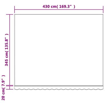 vidaXL Markise Markisenbespannung Mehrfarbig Gestreift 4,5x3,5 m (1-St)