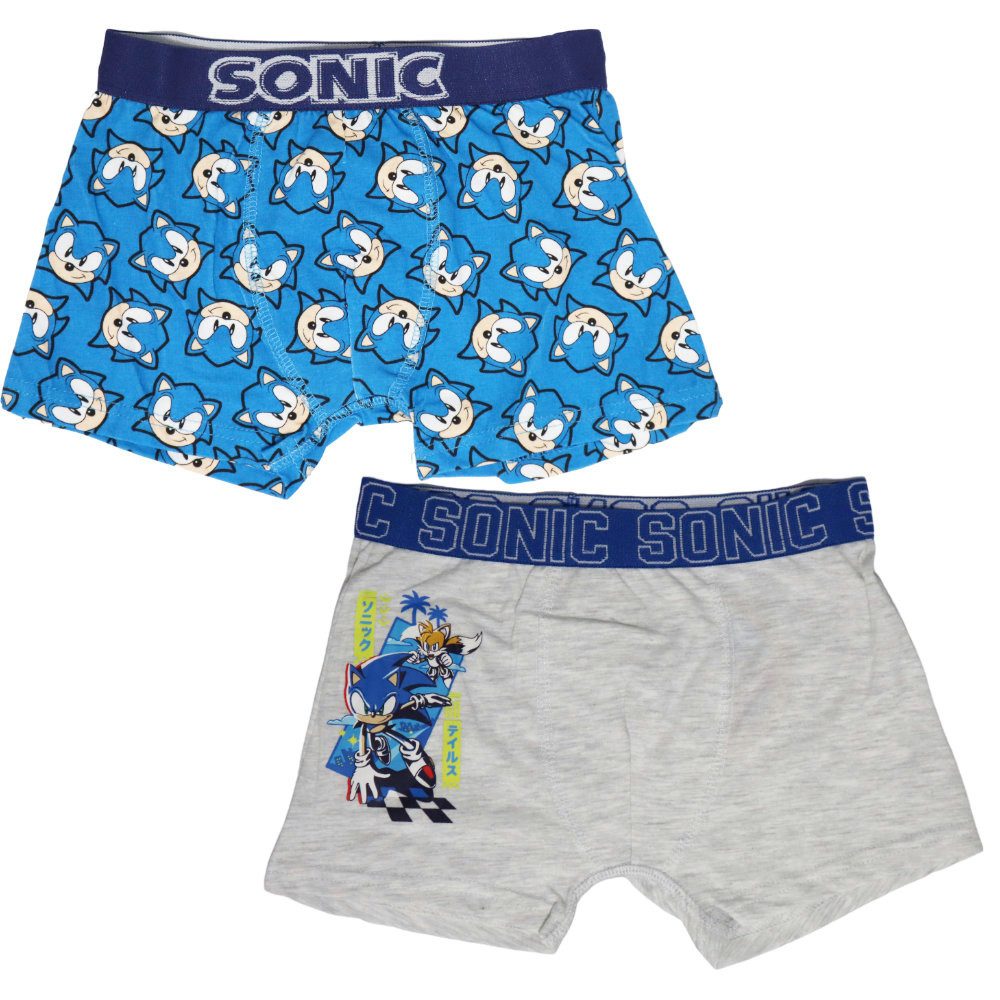 Sonic The Hedgehog Boxershorts Sonic the Hedgehog Jungen Boxershorts Unterhose 2er Pack Gr. 92 bis 128