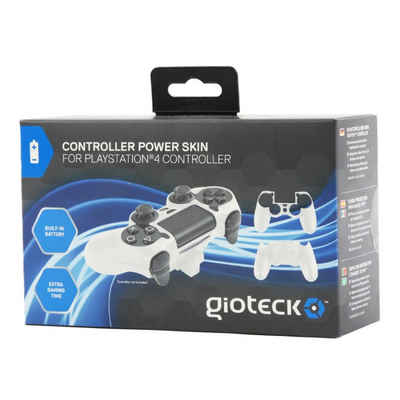 Gioteck Controller-Schutzkappe Gioteck Controller Power-Skin Hard-Case Akku Hülle Shell für Sony PS4 Controller Dualshock 4, integrierter Akku