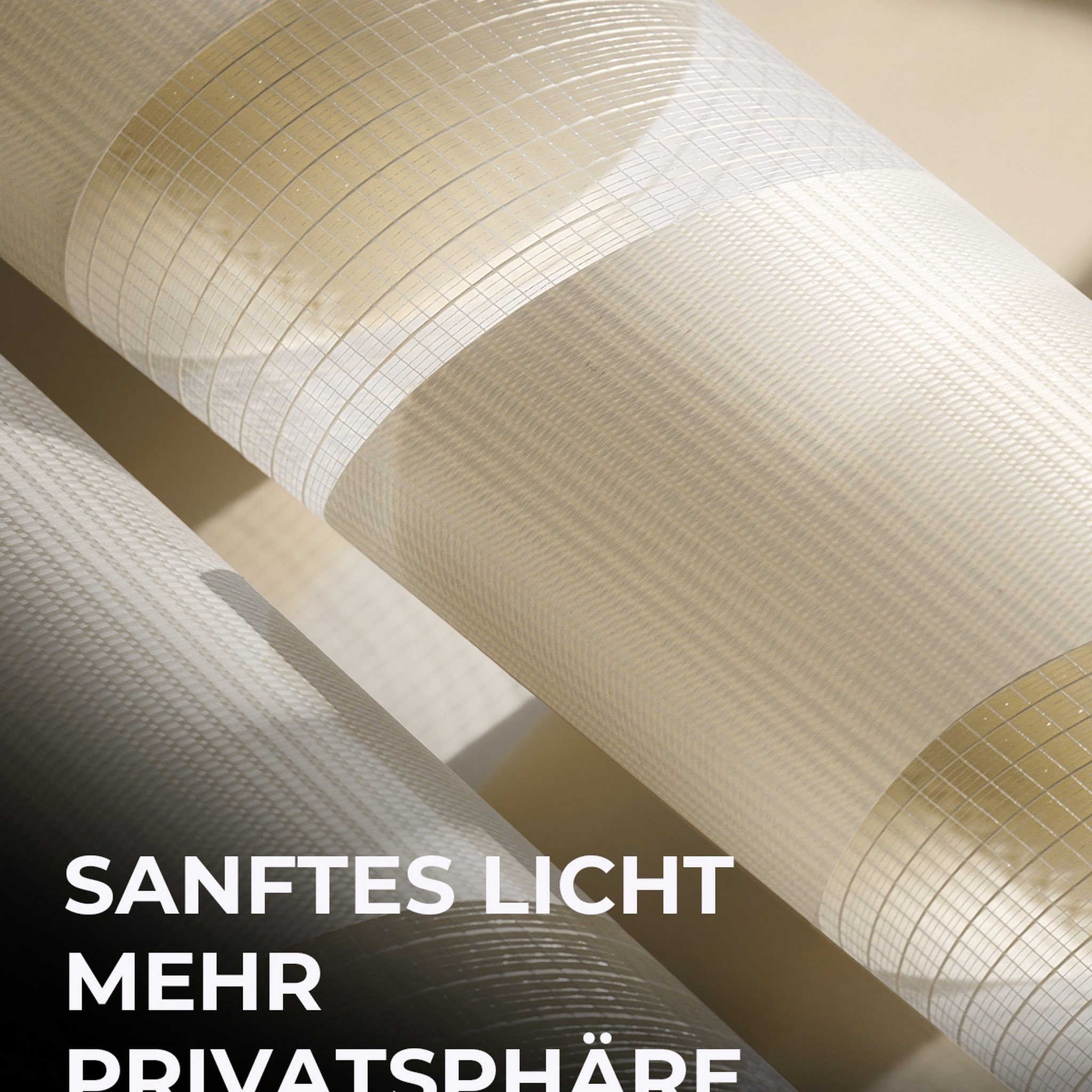 Doppelrollo Zevra Doppelrollo Duo Rollo 30x120cm creme weiß, Victoria M., halbtransparent, ohne Bohren, freihängend, verschraubt, Feuchtraumgeeignet, Sichtschut – Bild 2 von 5