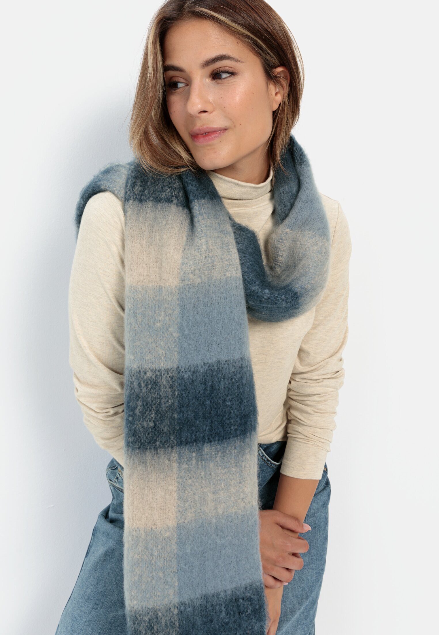 camel active Langarmshirt mit Rollkragen Langarm Rollkragen