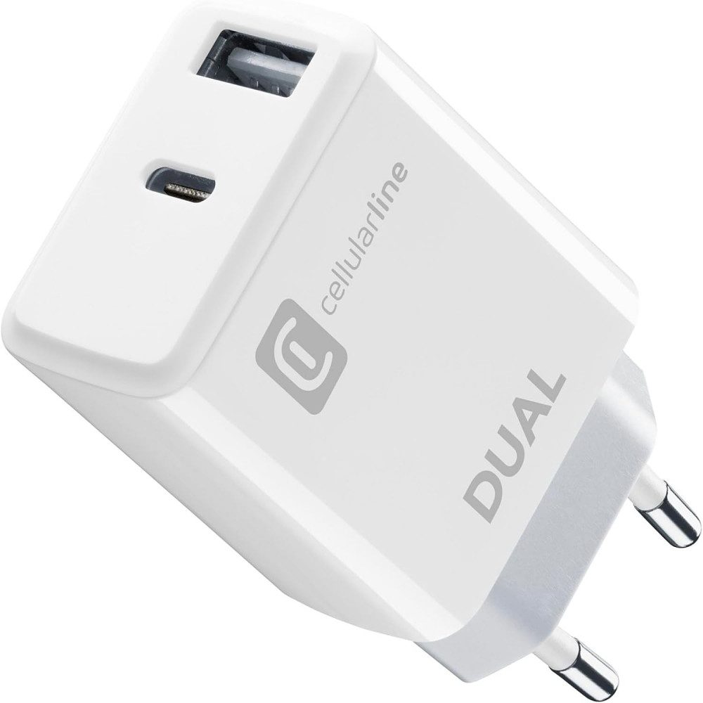 Cellularline 60015 - USB Ladegerät - weiß Handy-Netzteile