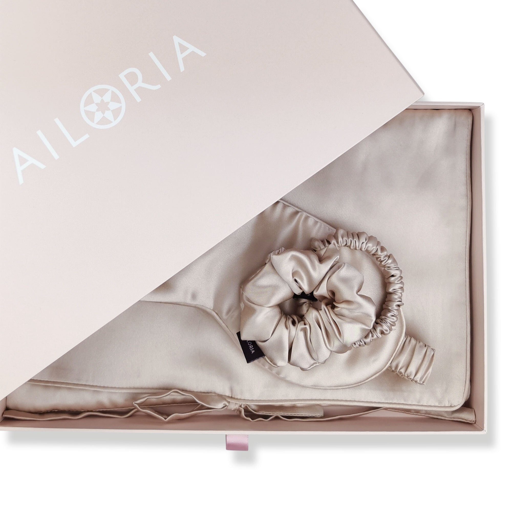 AILORIA Haargummi TRAVEL beige SET Reise-Set HAIR, Luxuriöses