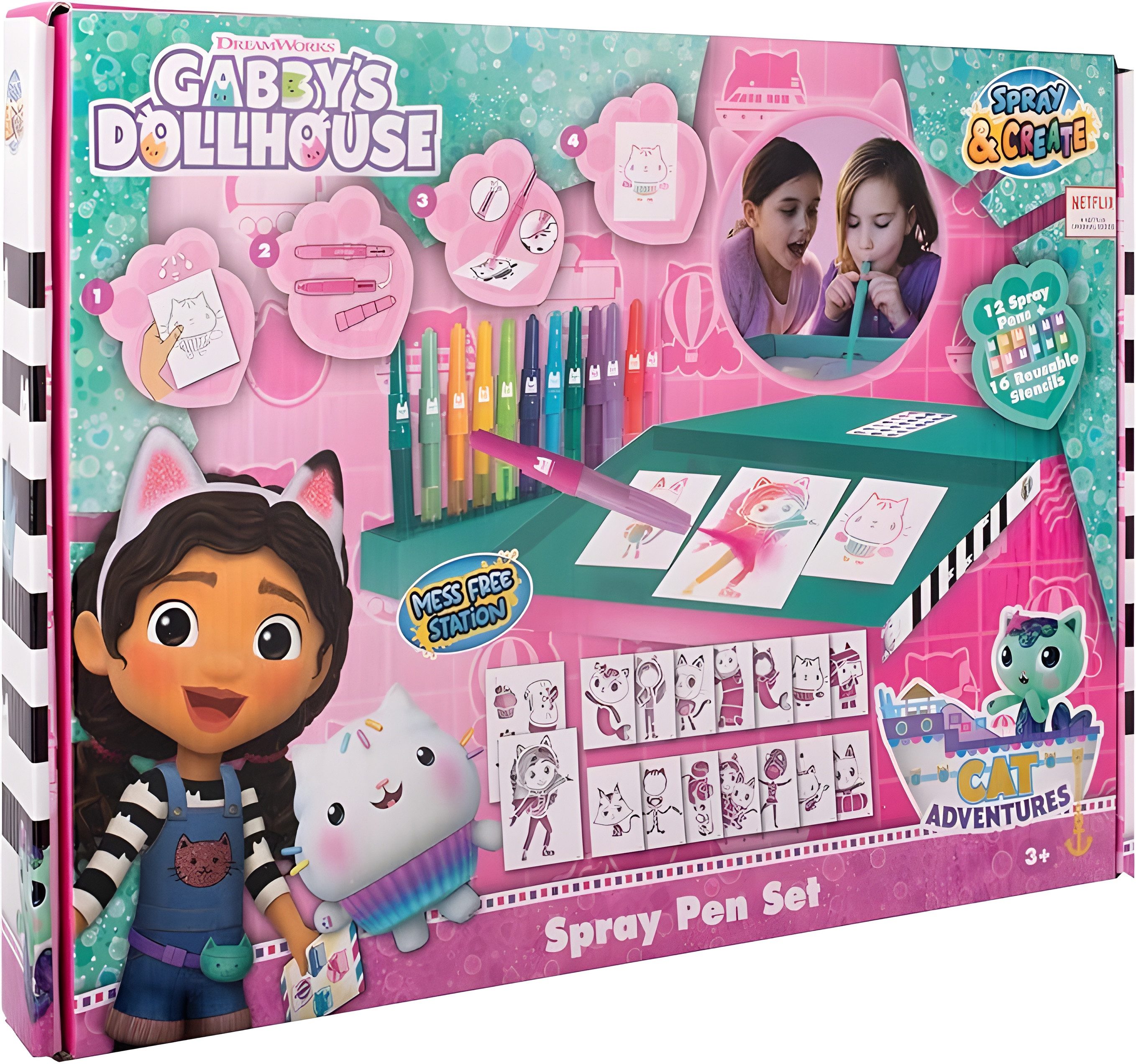 Gabby's Dollhouse Kreativset Sprühstifte Set