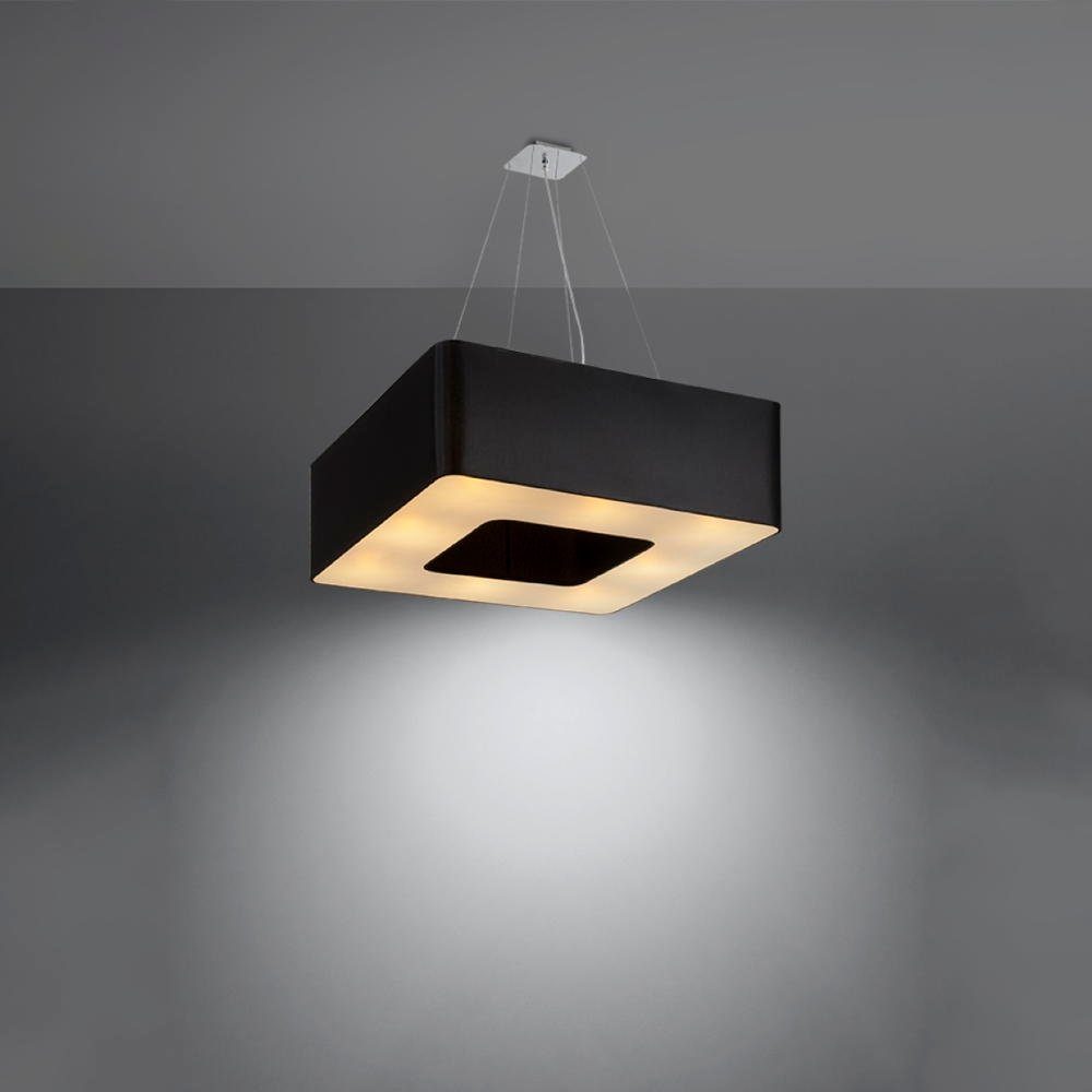 Hängeleuchte, 600x600mm, Leuchtmittel famlights keine Pendellampe, Pendelleuchte Pendelleuchte E27 Schwarz enthalten: Uta warmweiss, 8-flammig Hängeleuchte, in Nein, Angabe,