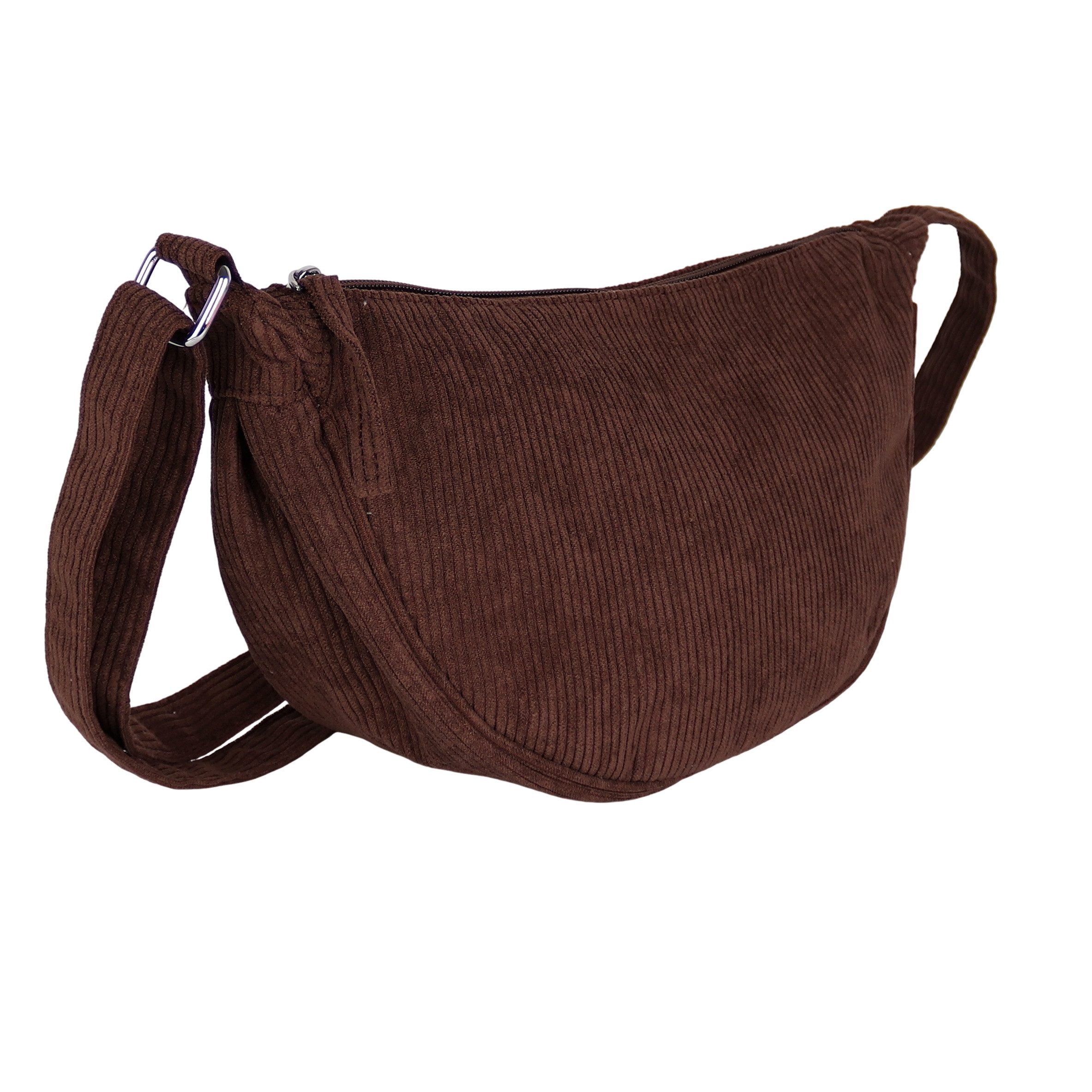 MIRROSI Schultertasche Damen Runde Bauchtasche aus Cord, Brusttasche, Leich günstig online kaufen