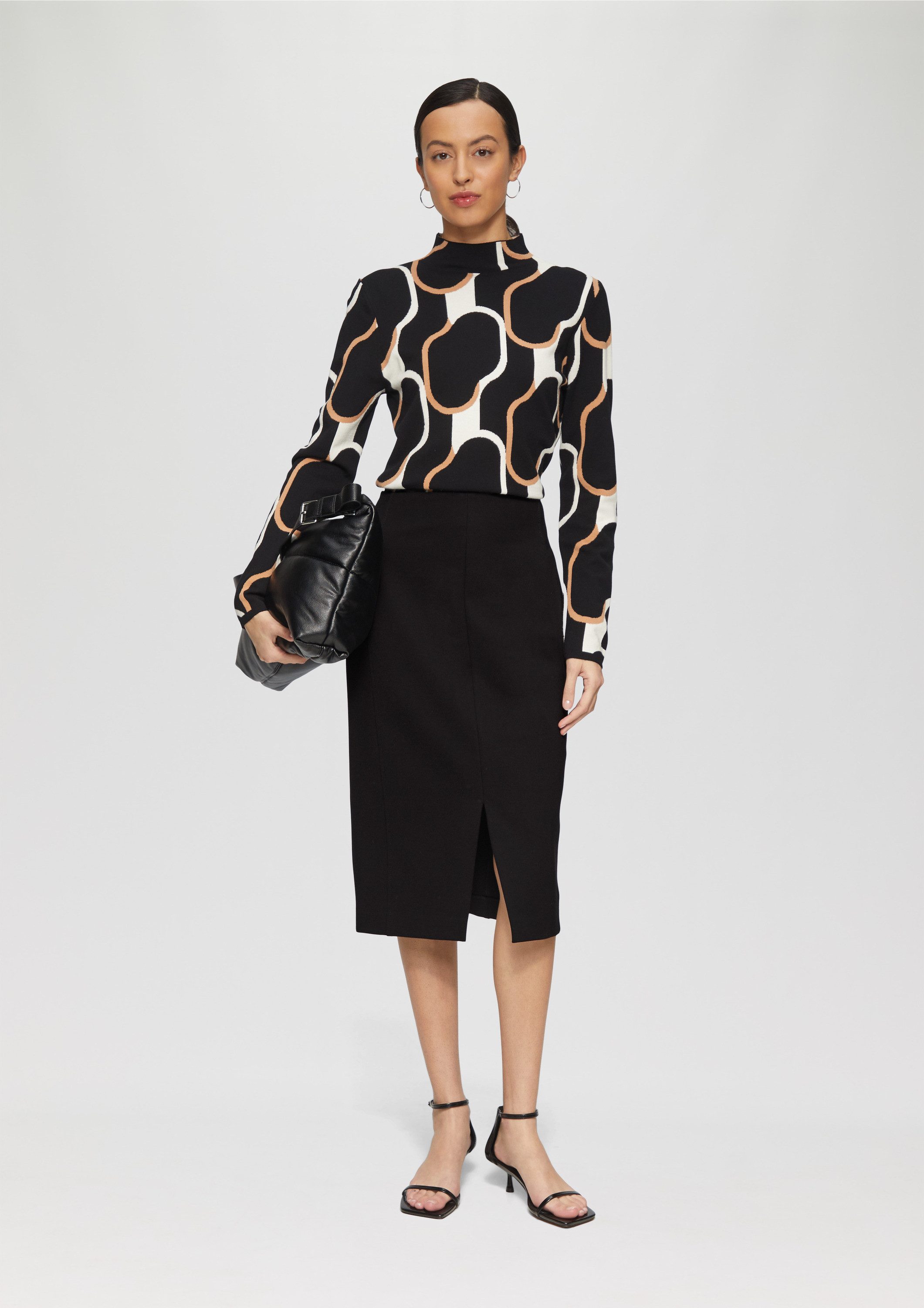 s.Oliver Midirock Rock Vorne geschlitzter Bleistiftrock aus Interlock