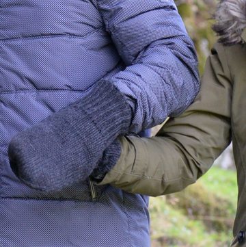 McRon Strickhandschuhe Pärchenhandschuh Modell Valentin Ein Handschuh zum Händchenhalten, komplett mit Fleece gefüttert