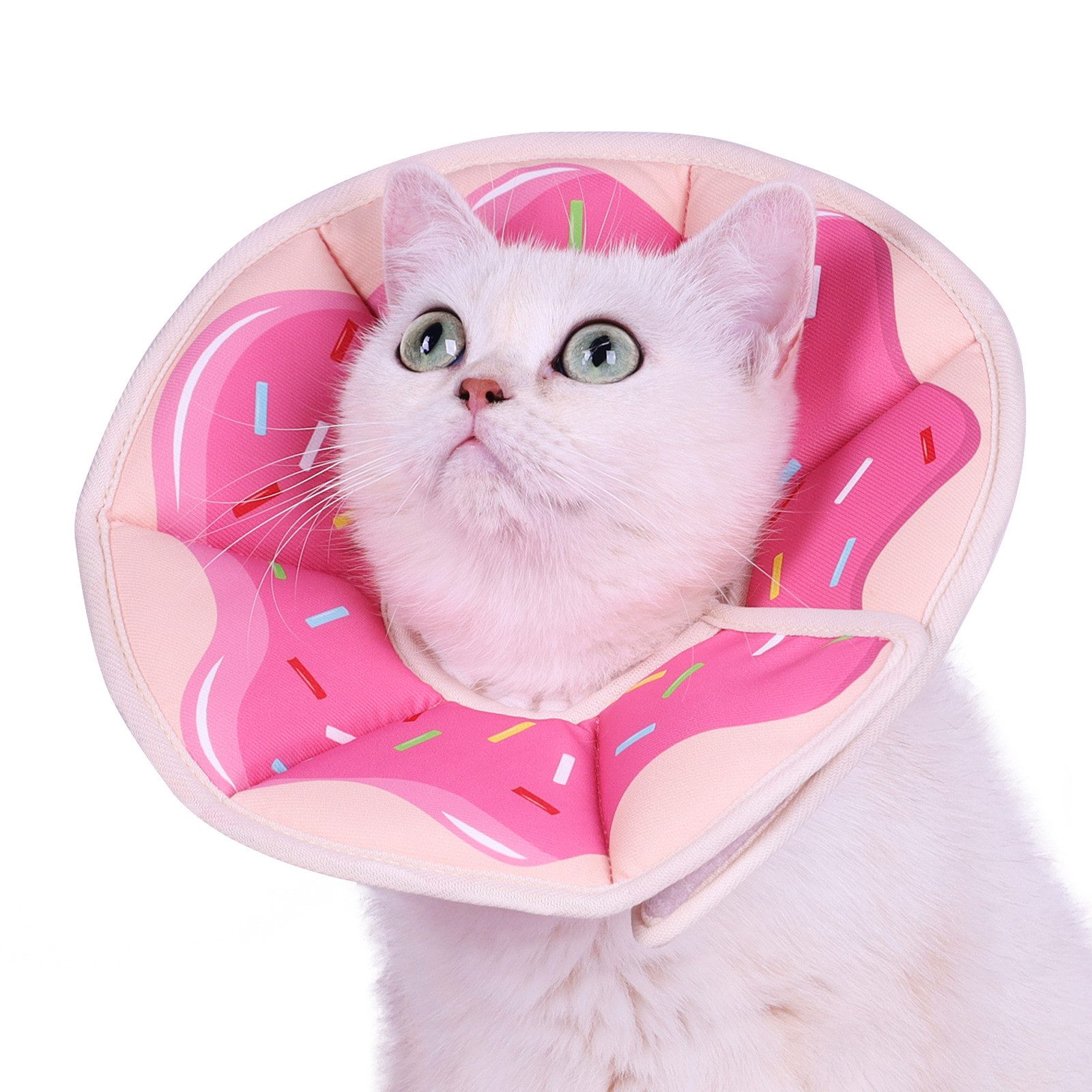 Ledander Schutzkragen Halskrause Katze, Einstellbarer Halskrause Katze Halsband, für Katzen Kleiner Hunde Nach Operation und Verletzungen