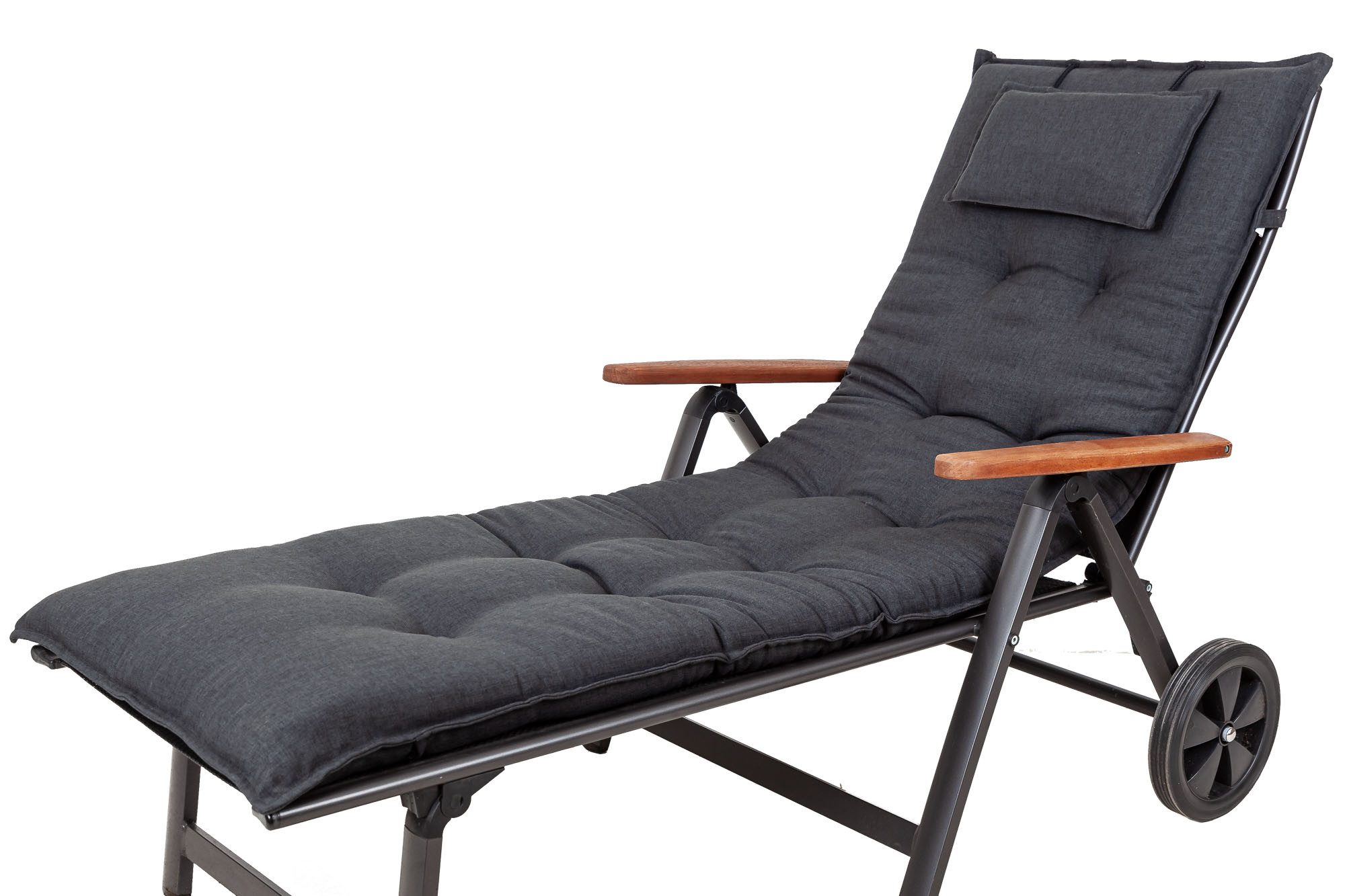 Sun Garden Liegenauflage Rollliege Sylt/Miami 50148-52 anthrazit 192x60x8 cm Sun Garden, (1 St), Eckhaltebänder