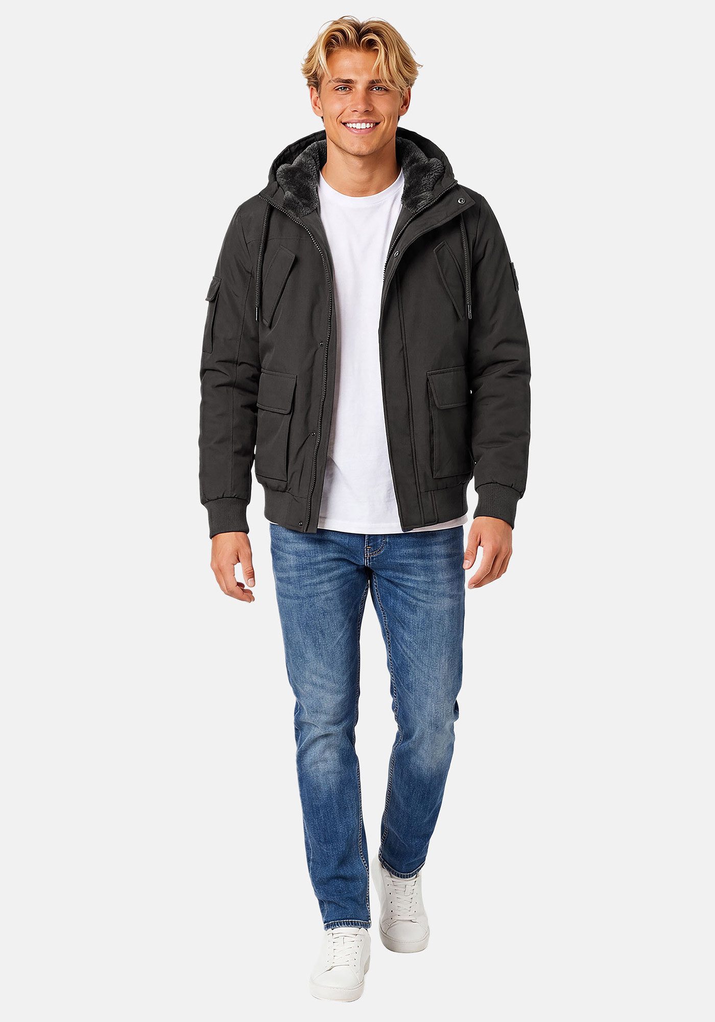 Alessandro Salvarini Winterjacke ASNehlo innen mit warmem Teddyfell