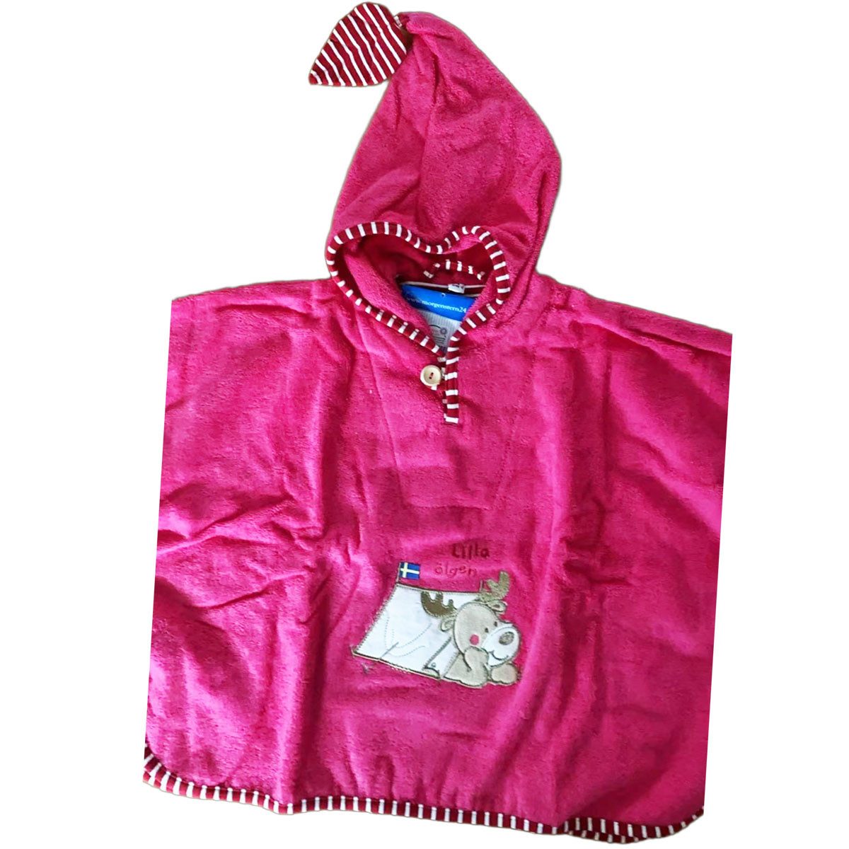 Morgenstern Kapuzenhandtuch Morgenstern Kinder Badeponcho aus 100 % Baumwolle