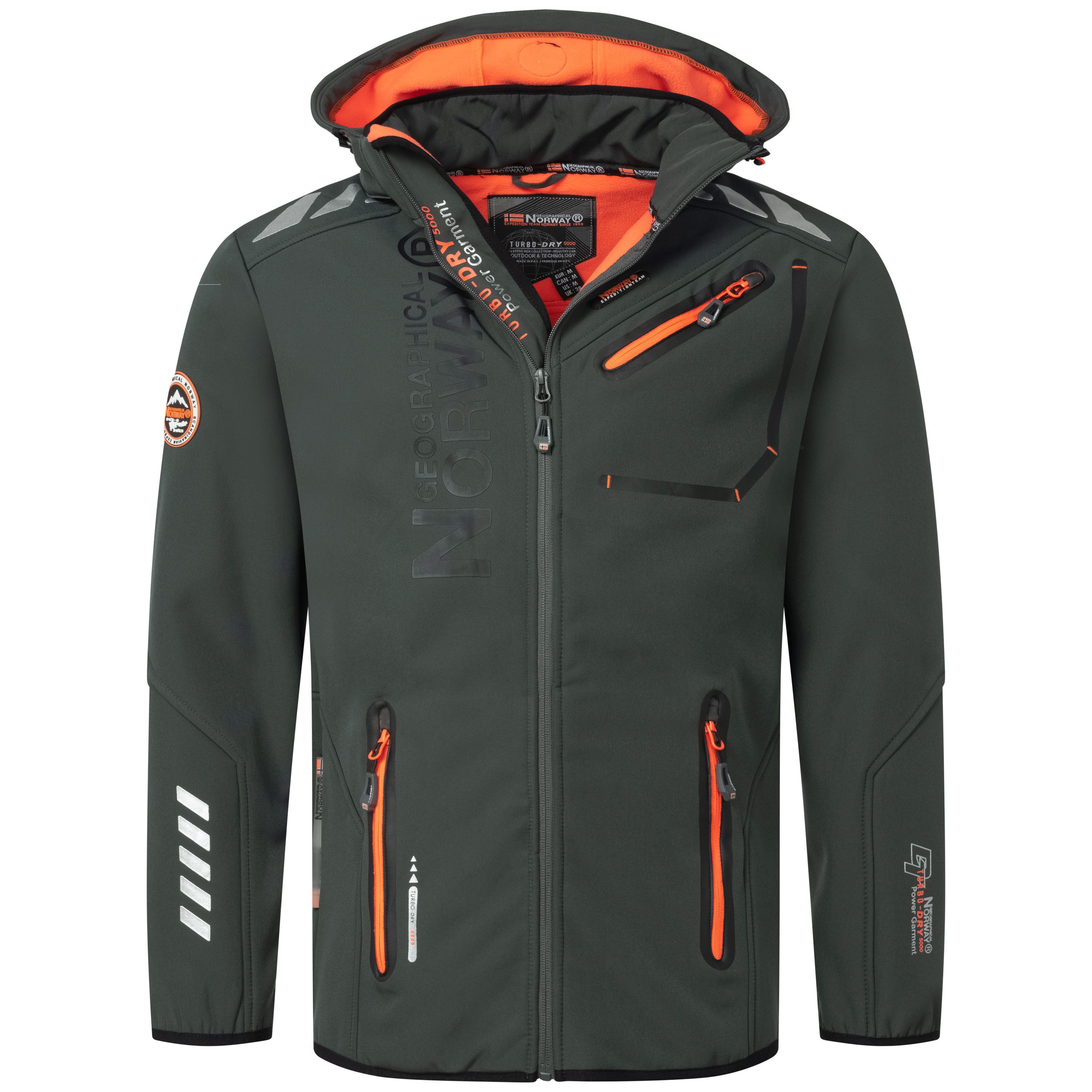 Geographical Norway Softshelljacke Herren Damen Übergangsjacke Wind Wasser Abweisend Jacke Frühling